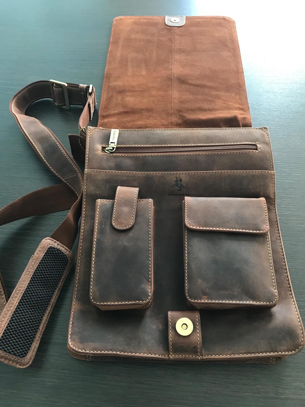 Visconti Jasper 18410 sac besace cuir tanné