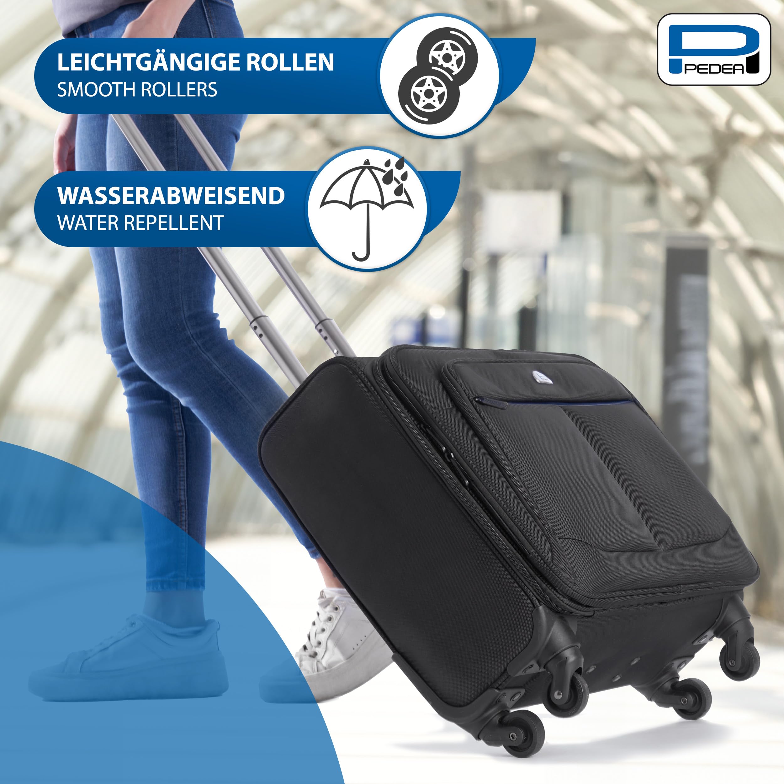 Pedea Premium Plus trolley ordinateur 17,3 pouces noir