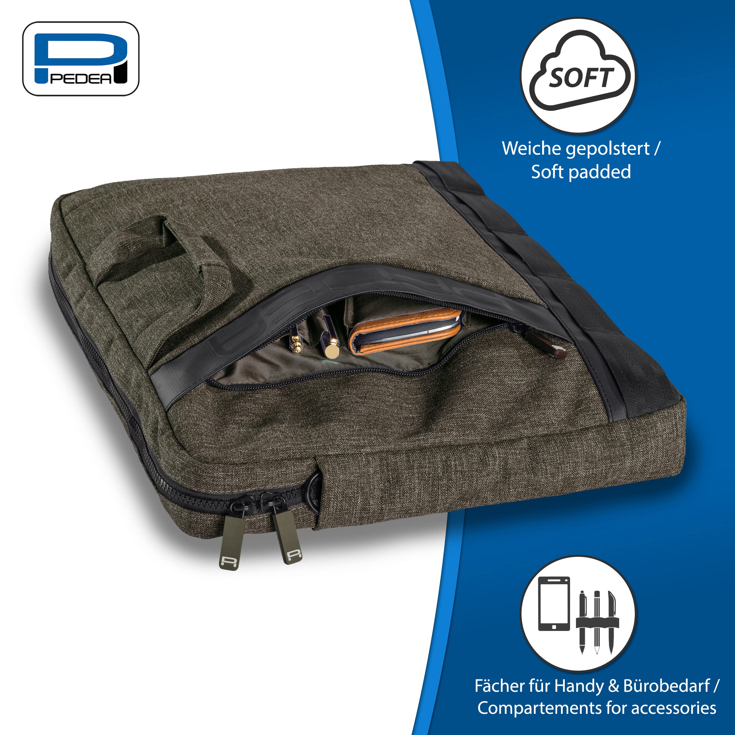 Pedea sac ordinateur portable 15,6 pouces beige