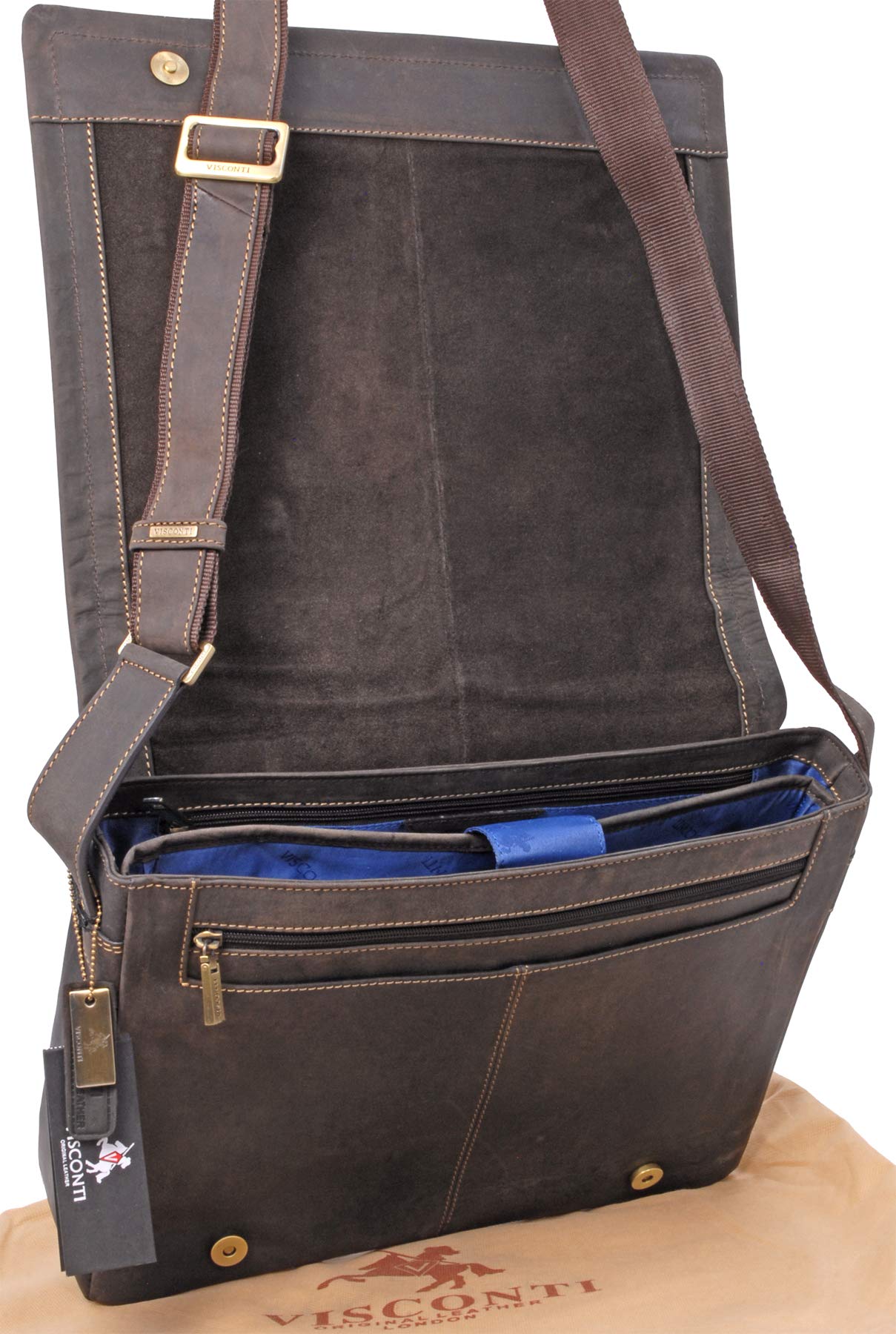 Visconti 16072 Foster sac cuir ordinateur marron foncé