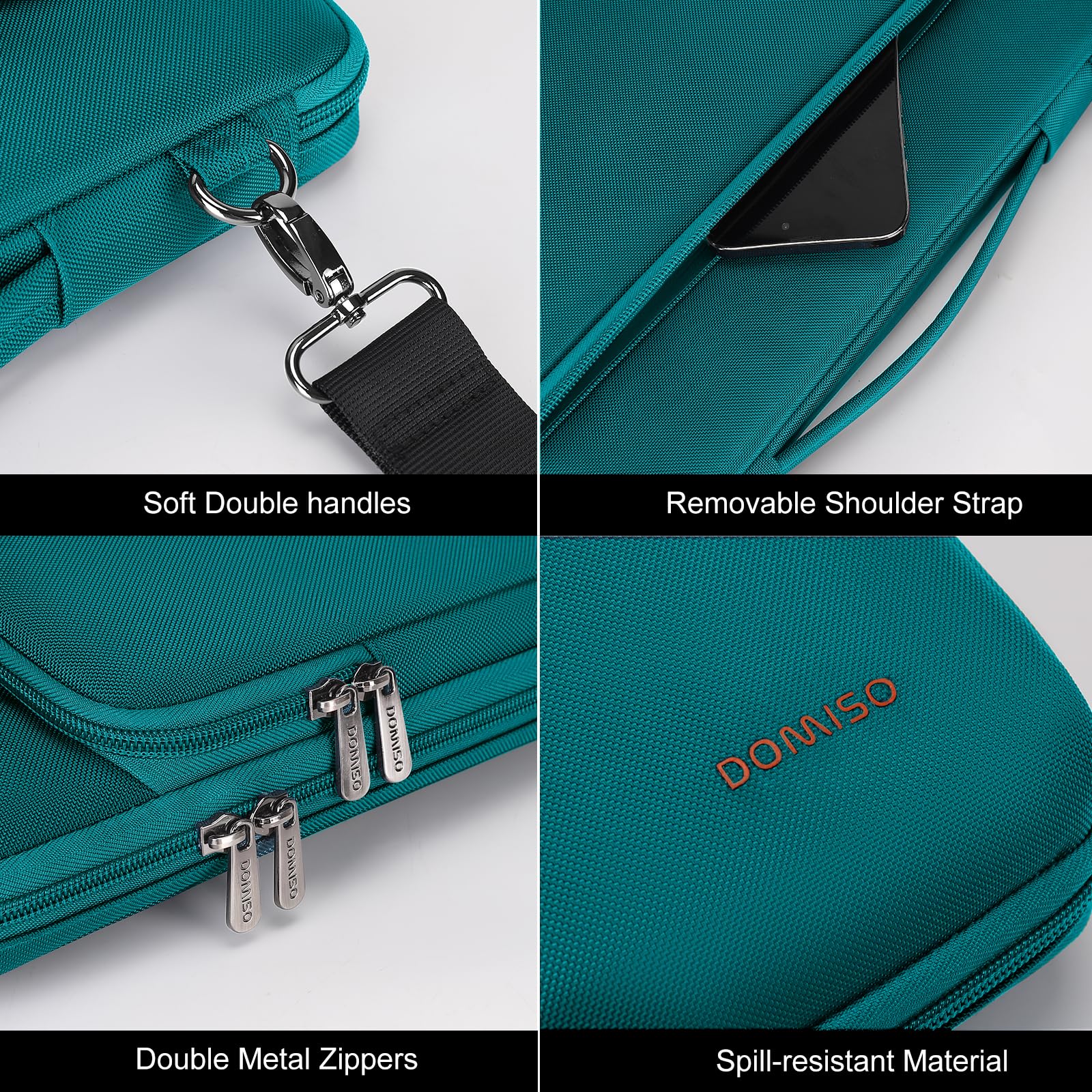 DOMISO housse 15,6 pouces turquoise imperméable