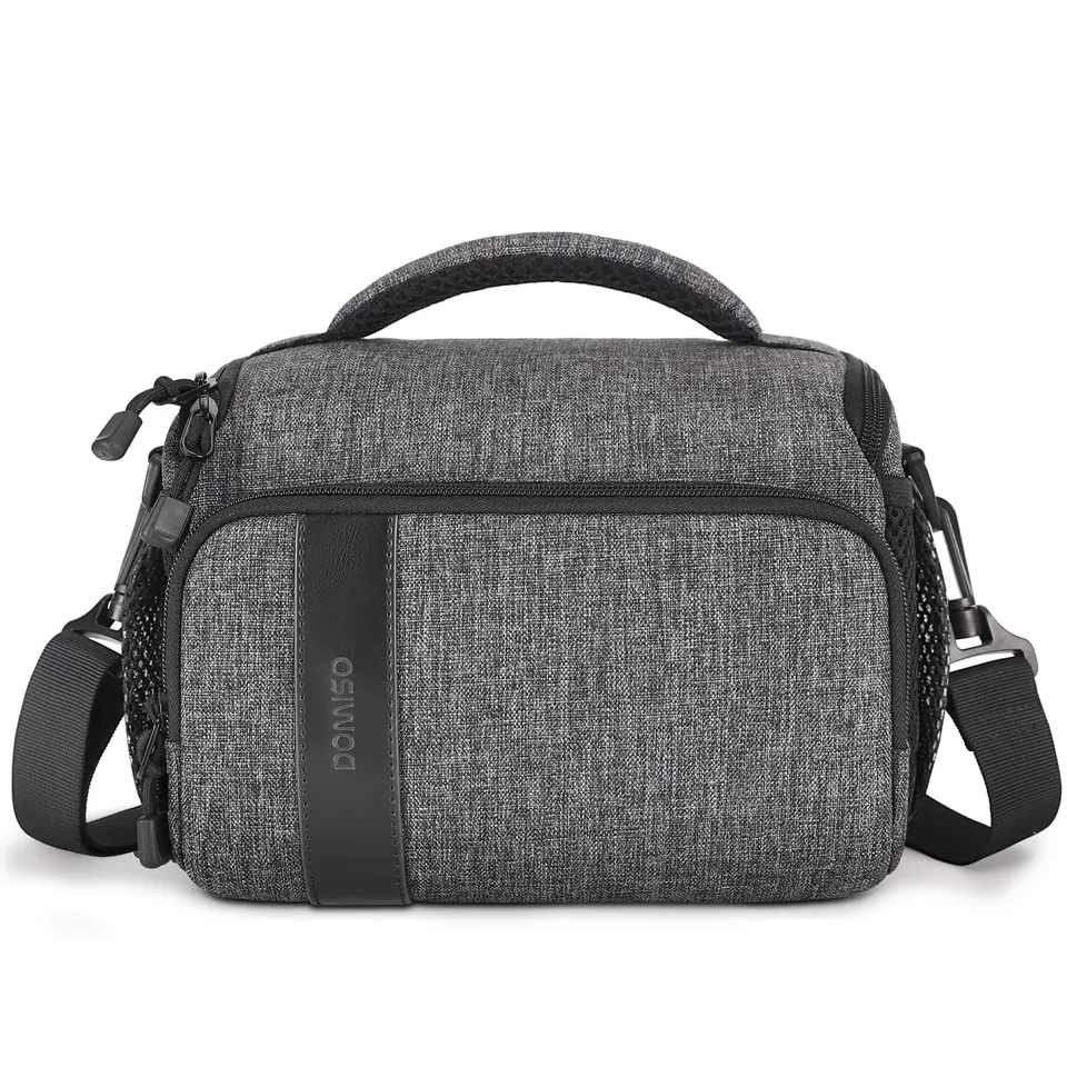 Domiso sac bandoulière appareil photo gris imperméable