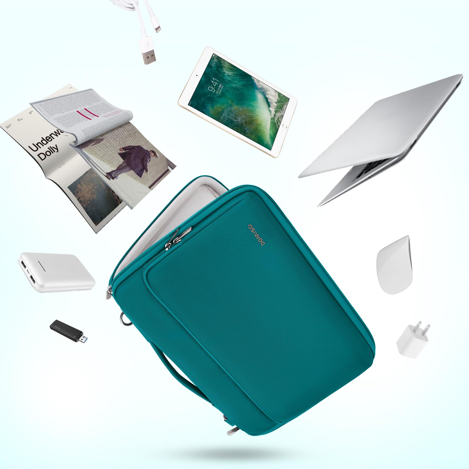 DOMISO housse 15,6 pouces turquoise imperméable