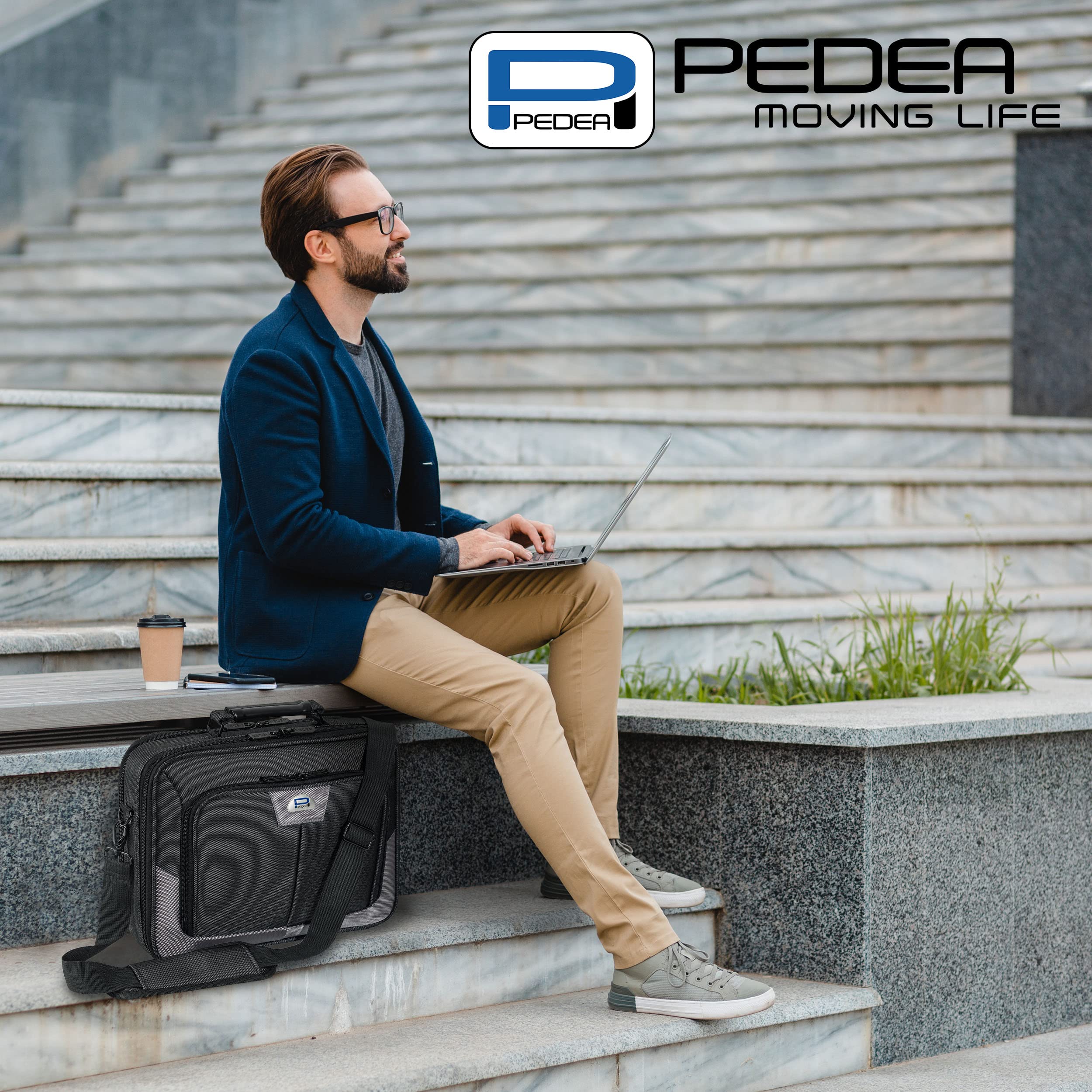 Pedea Premium sacoche ordinateur portable Gris bandoulière