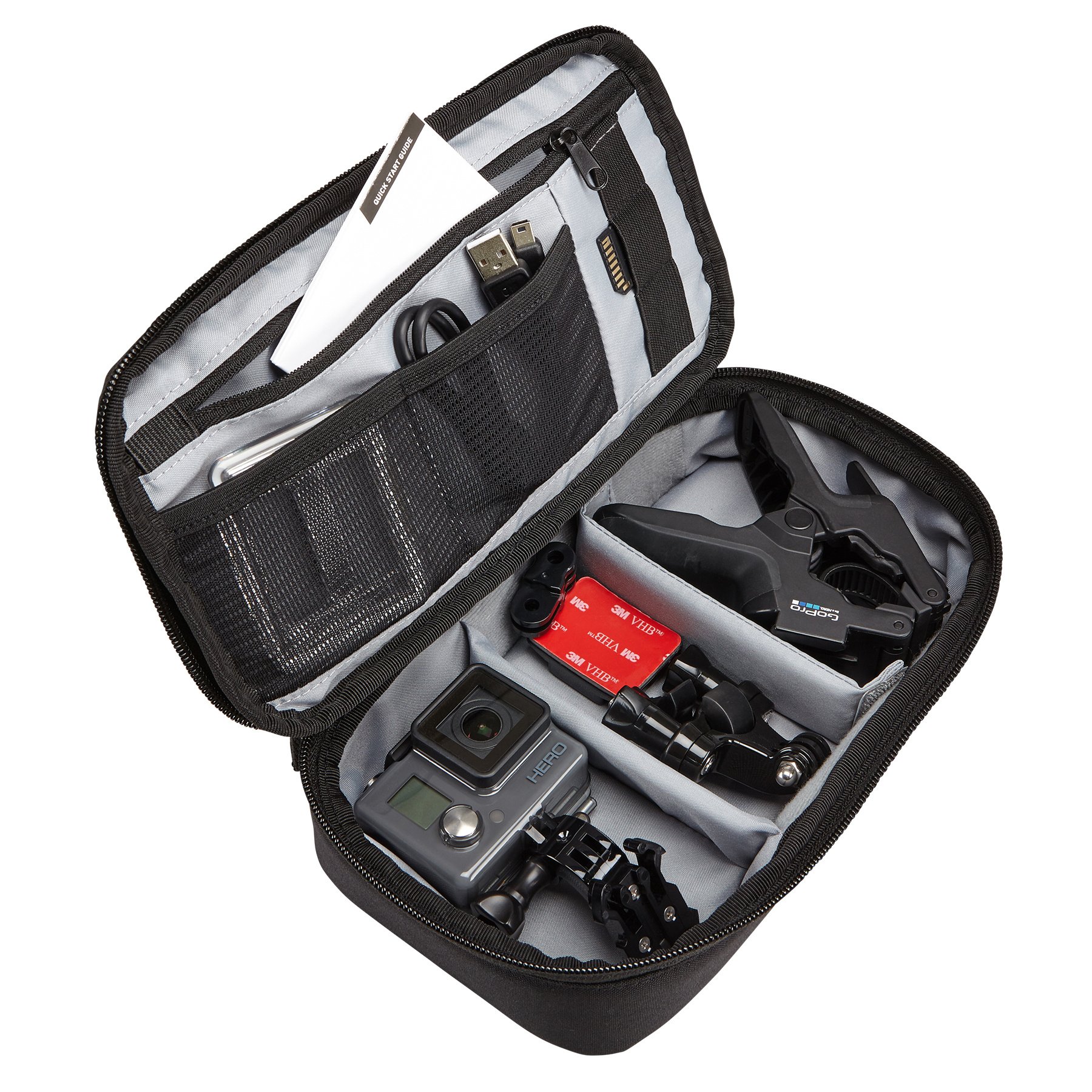 Case Logic TBC413 Étui Caméra GoPro Noir Nylon Rembourré