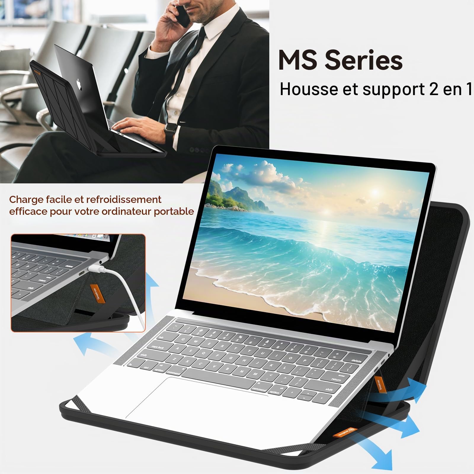 Smatree MS89 housse rigide 16 pouces noir Samsung