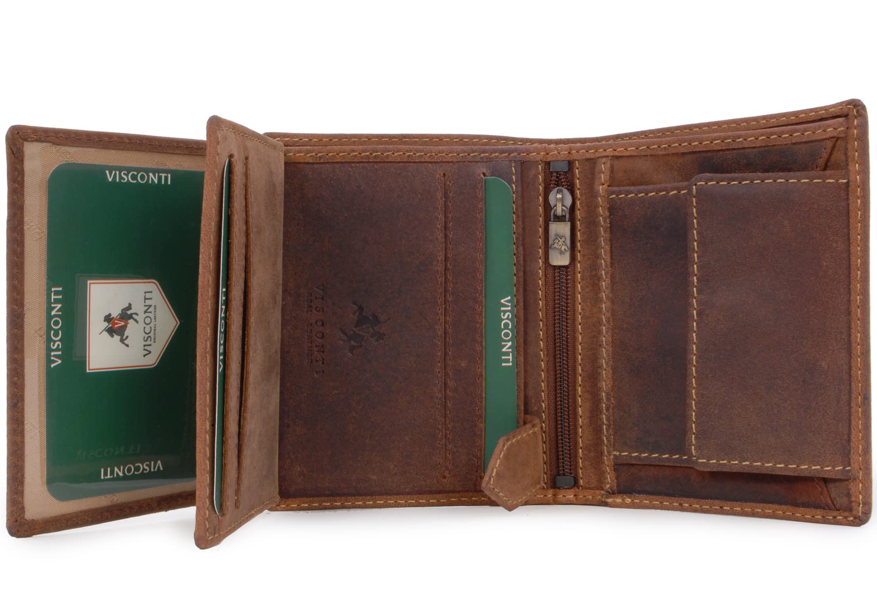 Visconti 708 Spear portefeuille cuir homme marron foncé RFID
