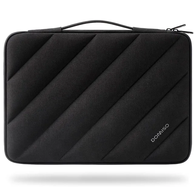 DOMISO 17,3 pouces housse ordinateur portable noir matelassé