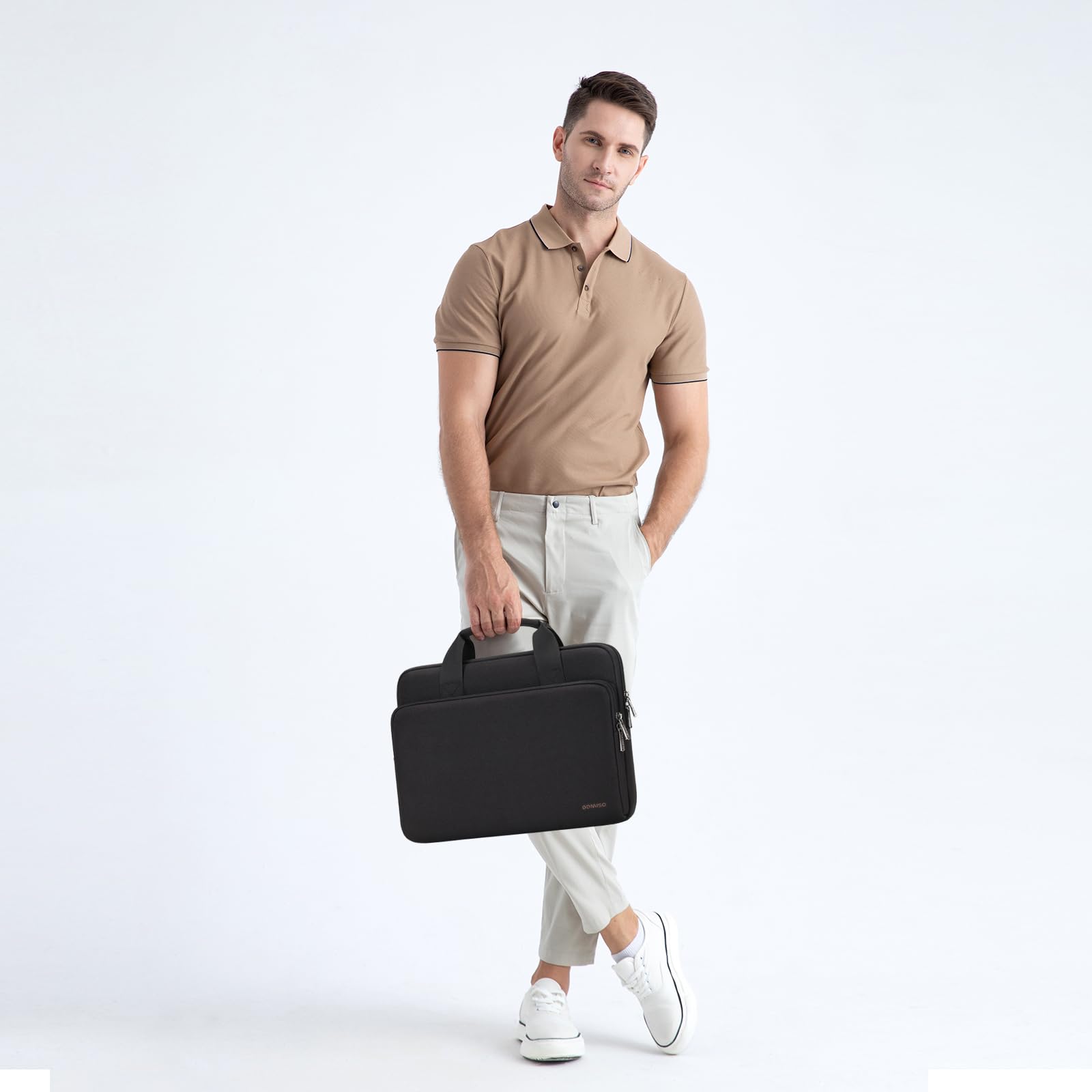 DOMISO Housse ordinateur portable 17,3 pouces noire imperméable