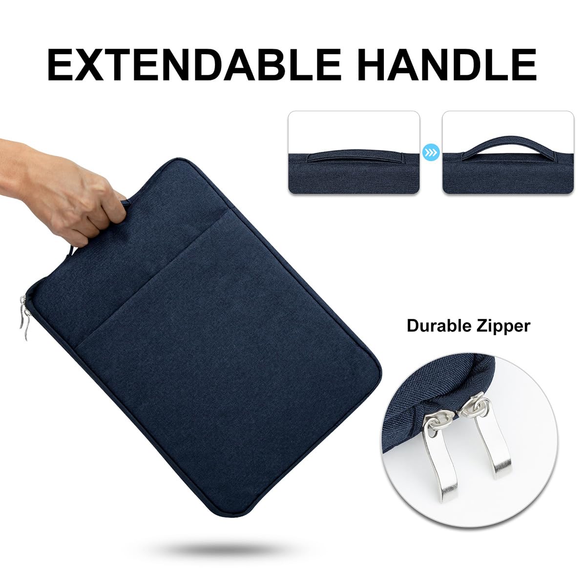 jooeer housse ordinateur portable 13 pouces bleu marine