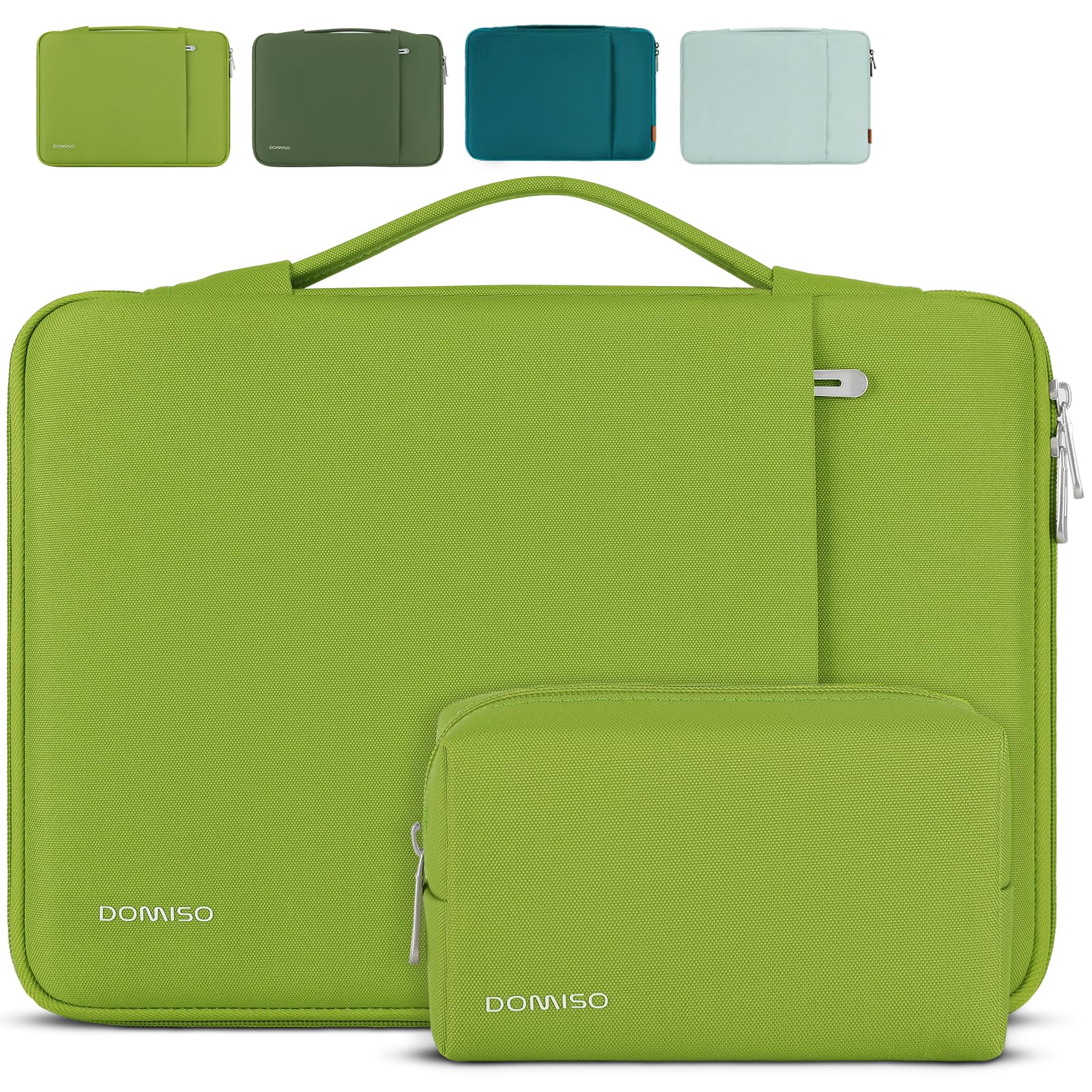DOMISO housse ordinateur portable 17,3 pouces vert herbe antichoc