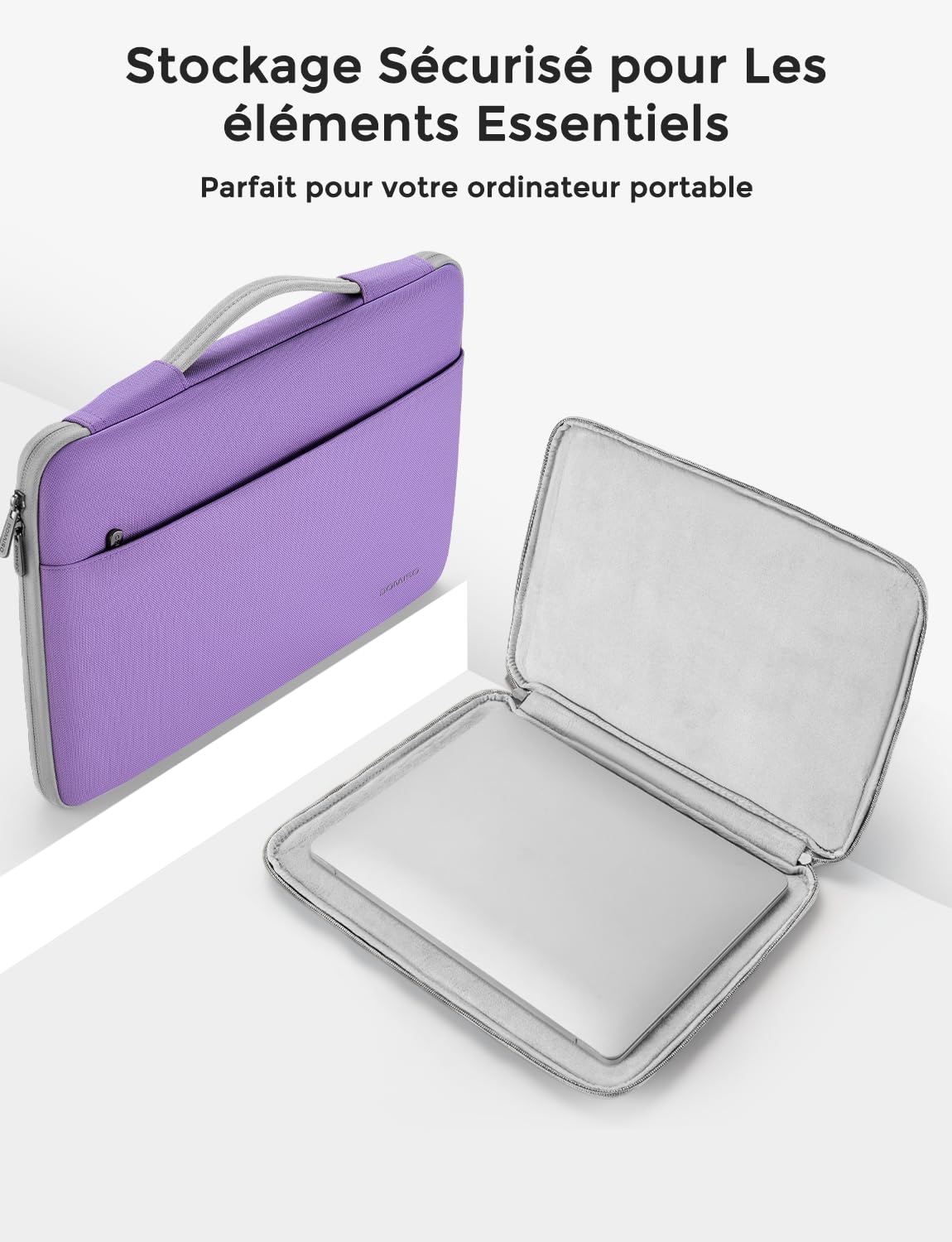 DOMISO housse ordinateur portable 15,6 pouces violet imperméable