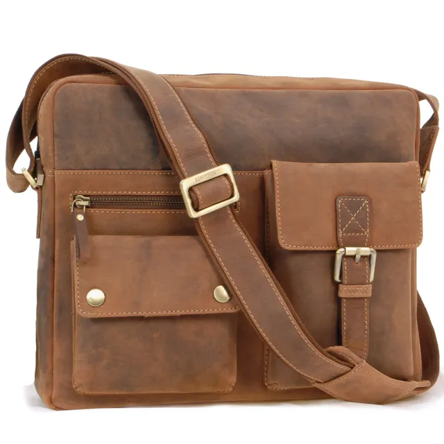 Visconti Scott 16077 sac besace homme cuir tanné A4