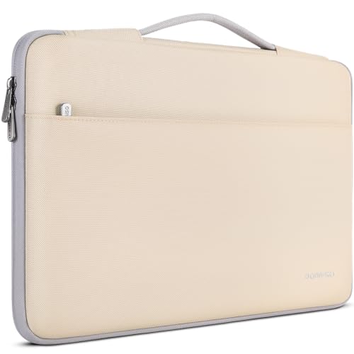 DOMISO 15,6 Pouces Housse Ordinateur Portable Beige Imperméable