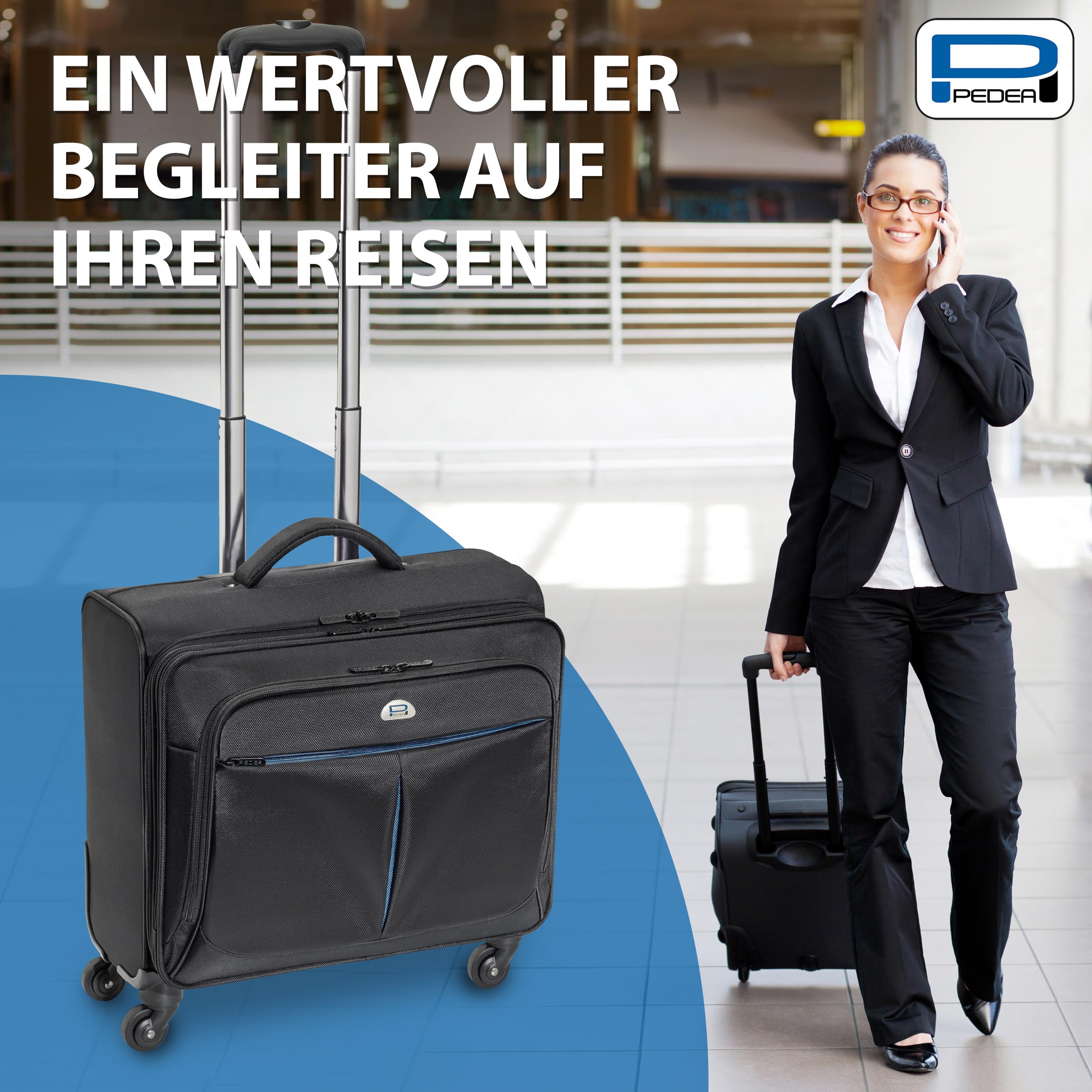 Pedea Premium Plus trolley ordinateur 17,3 pouces noir