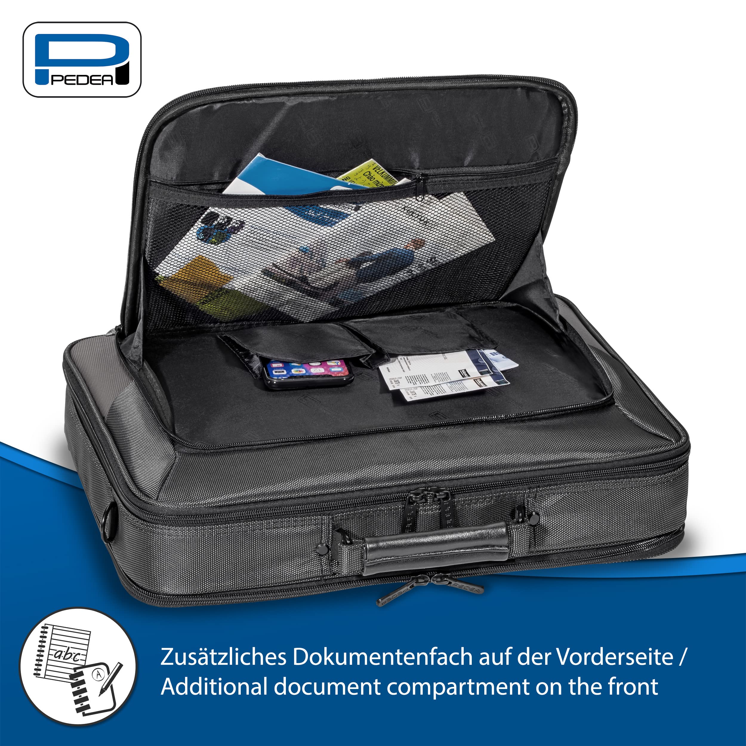 Pedea Premium sacoche ordinateur portable Gris bandoulière