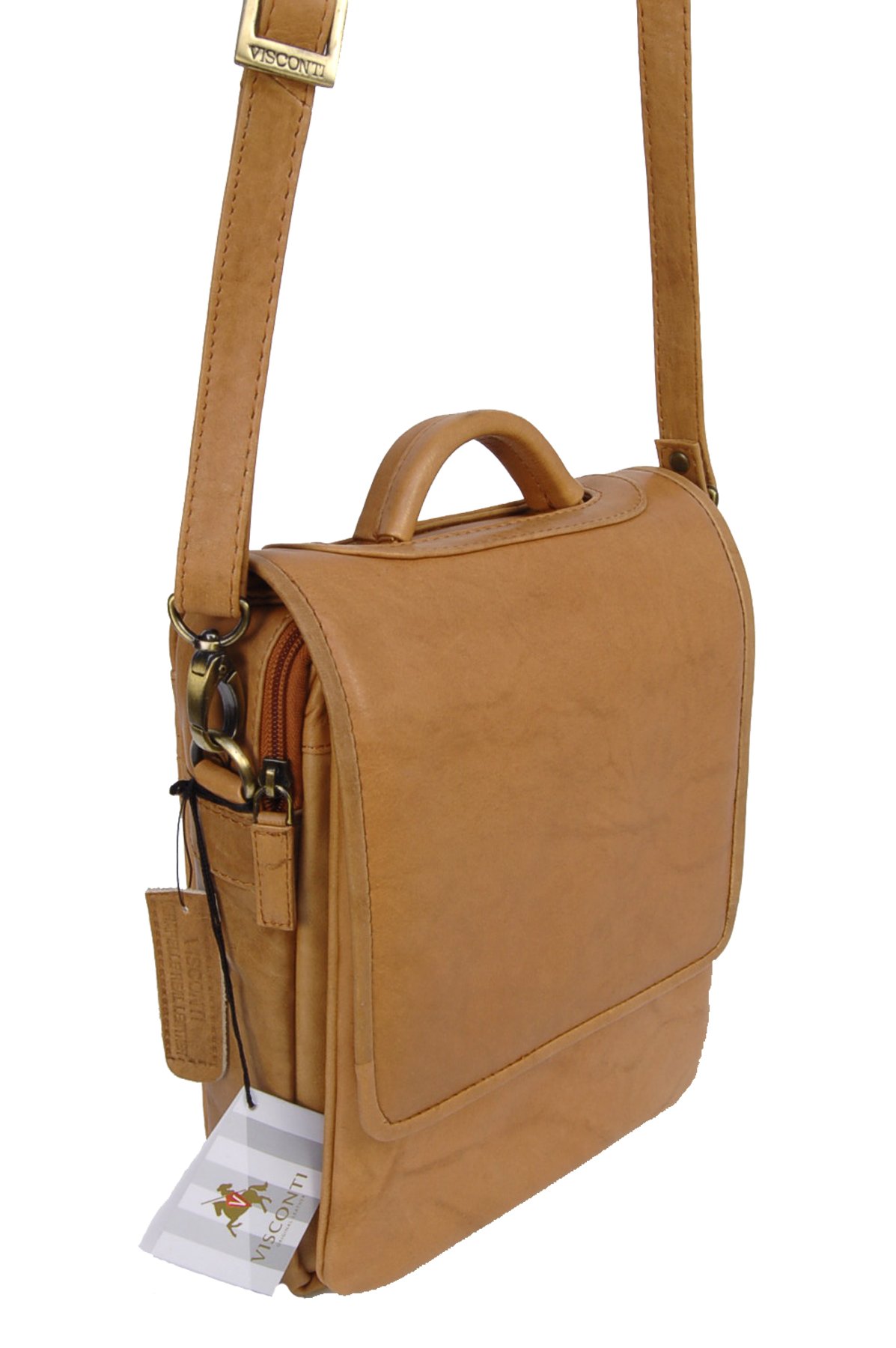 Visconti 1603 Grace sac bandoulière cuir sable Medium