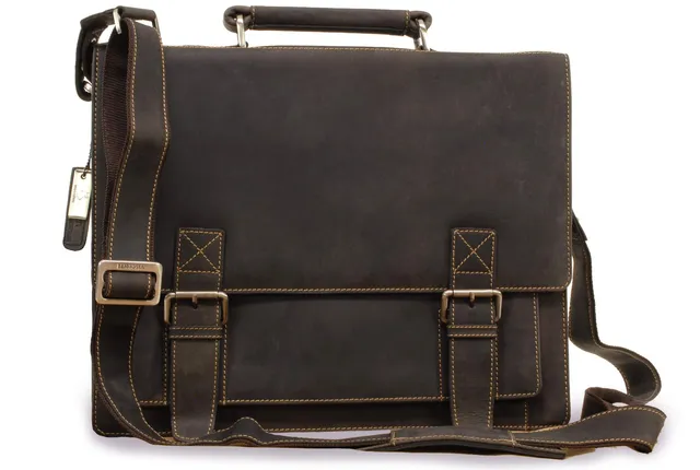 Visconti 16055XL serviette cuir marron foncé PC