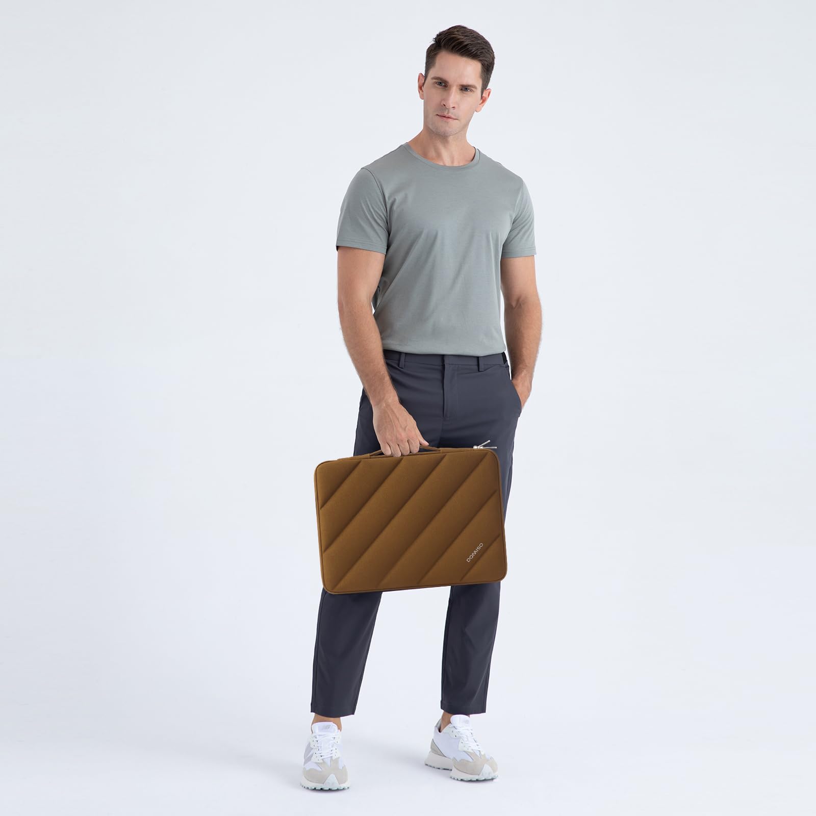 DOMISO 17,3 pouces housse PC portable caramel déperlante