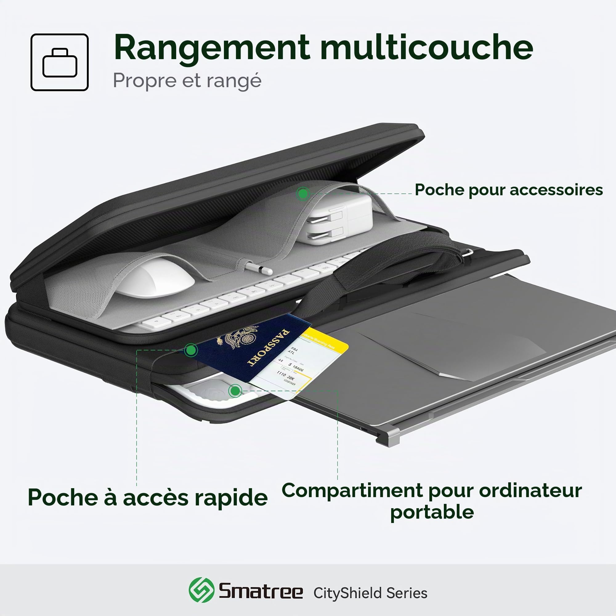 Smatree CityShield MC01 sacoche 18 pouces antichoc