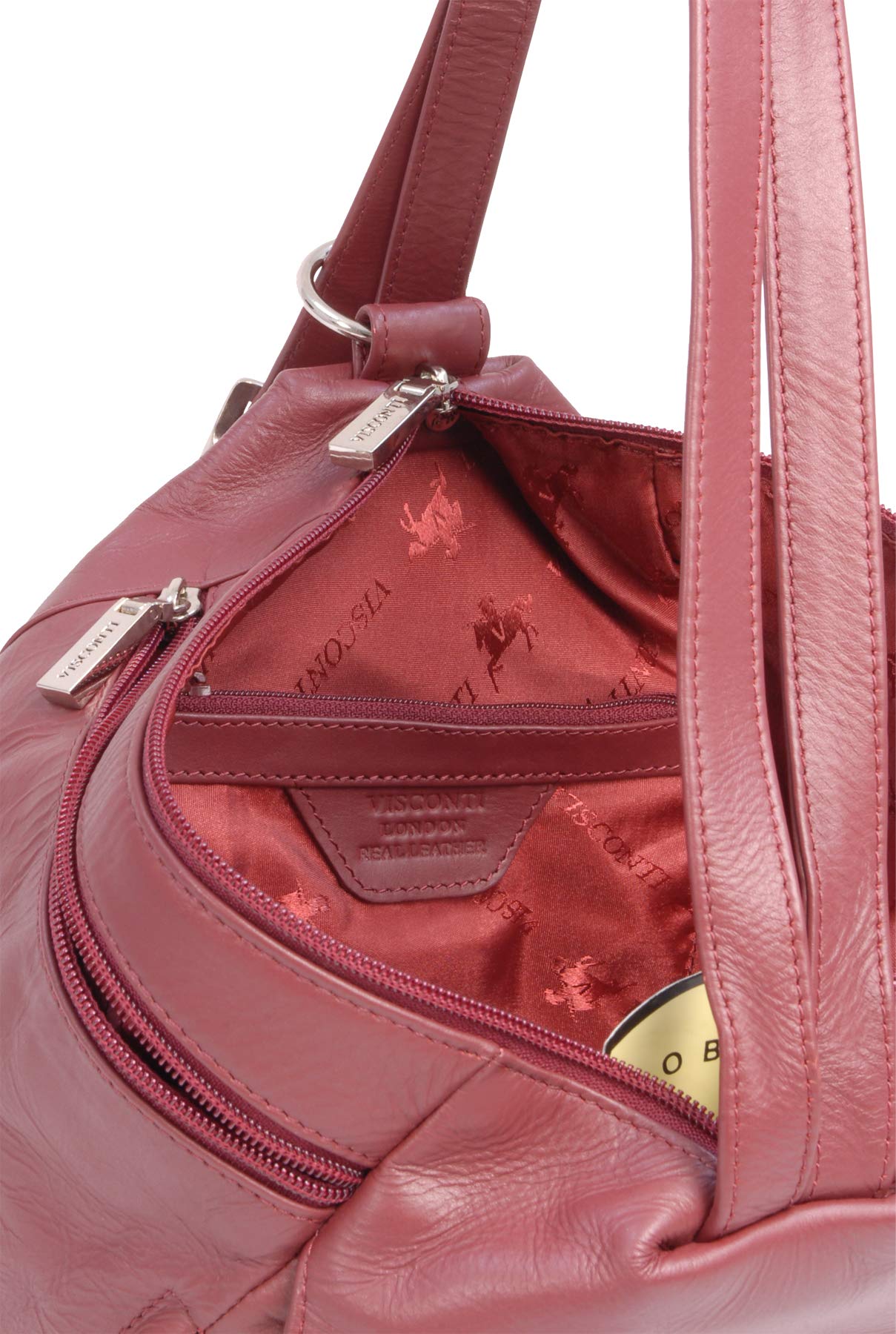 Visconti 18357 Danii sac à dos cuir rouge multipoches