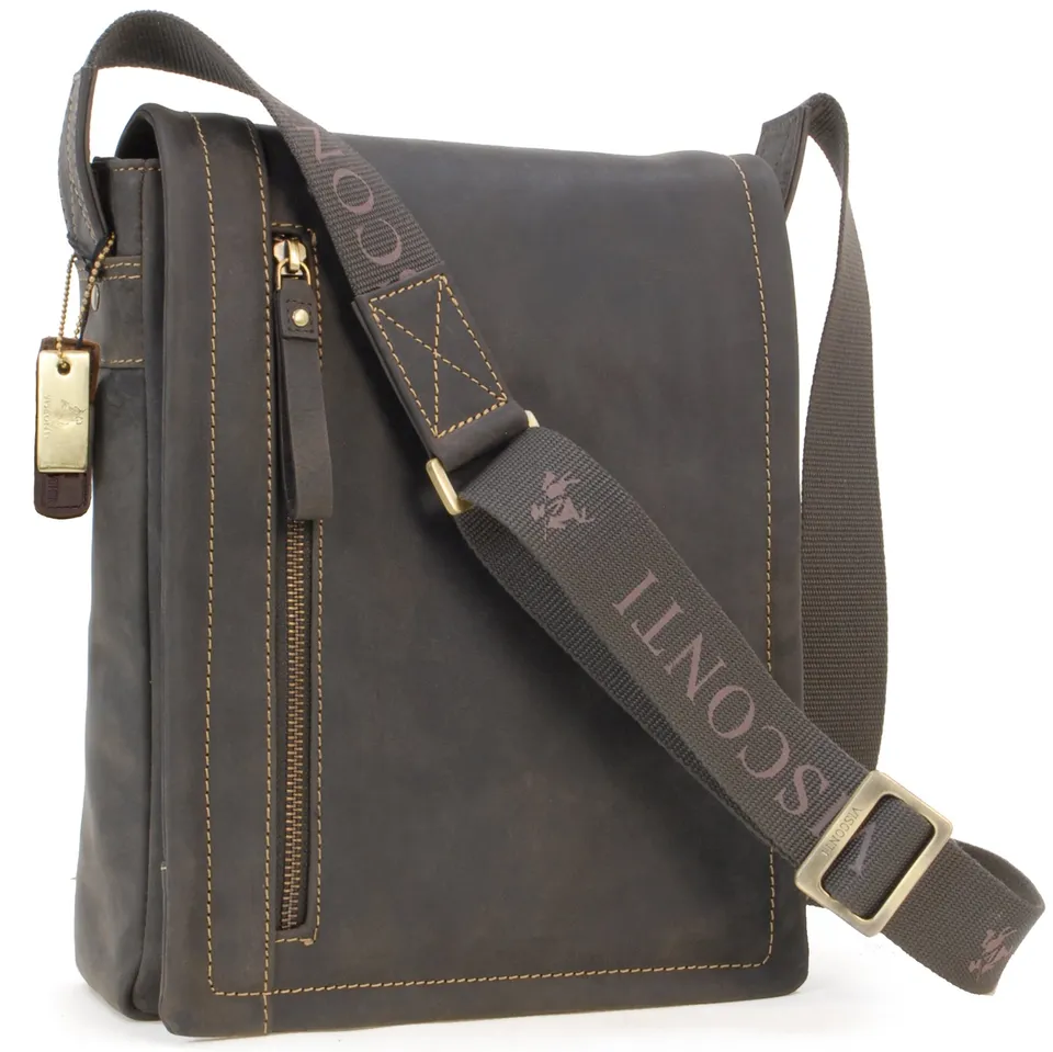 Visconti 16081 Tommy sac besace cuir marron foncé