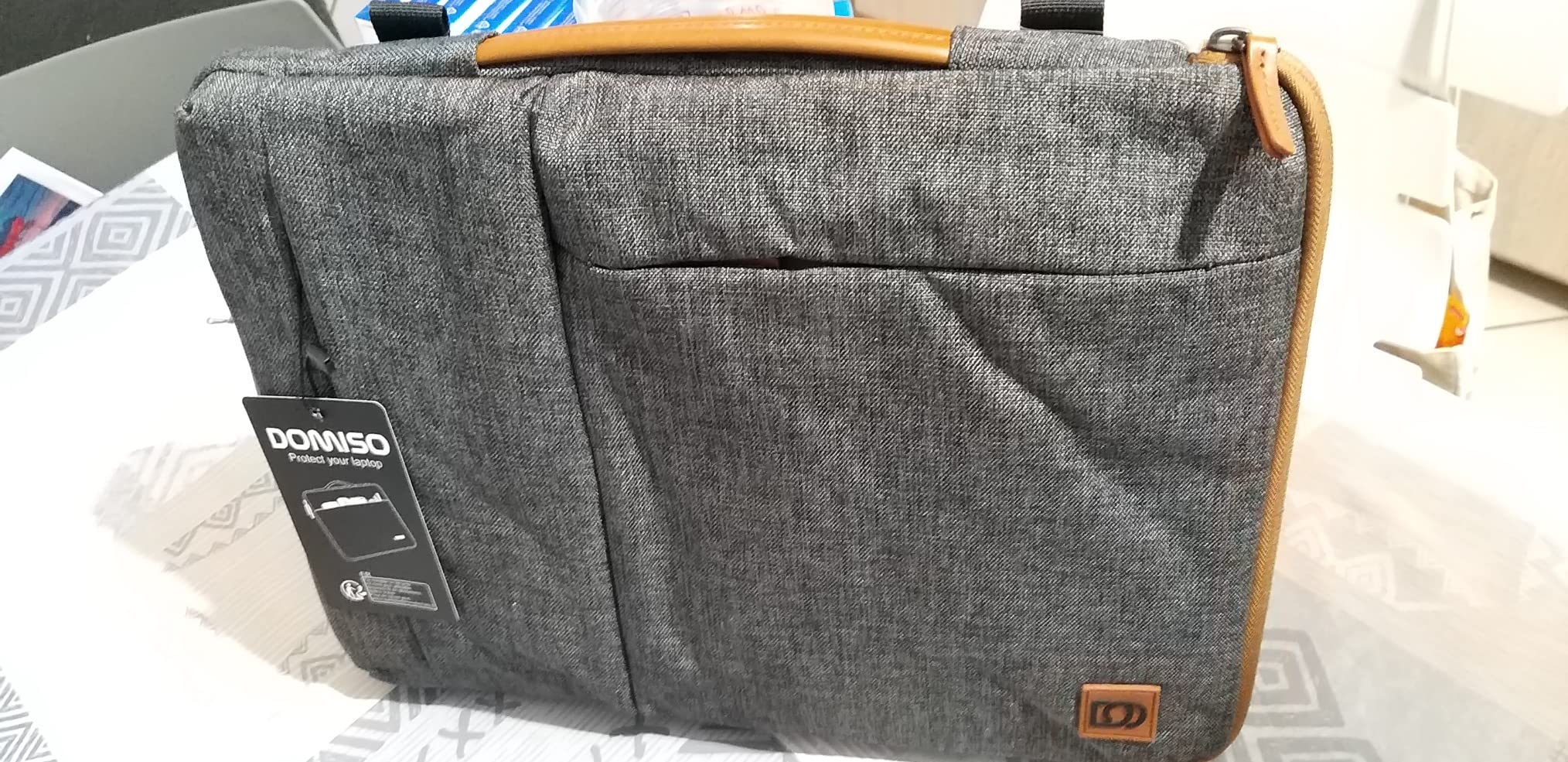 DOMISO Housse Ordinateur 17,3 Pouces Gris Foncé Imperméable