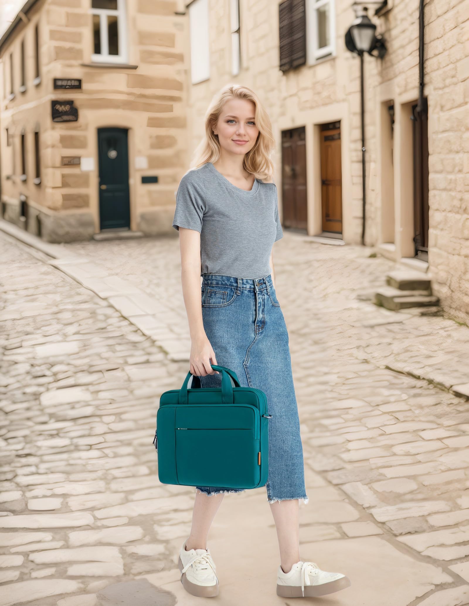 Domiso 15,6 sacoche PC portable turquoise imperméable