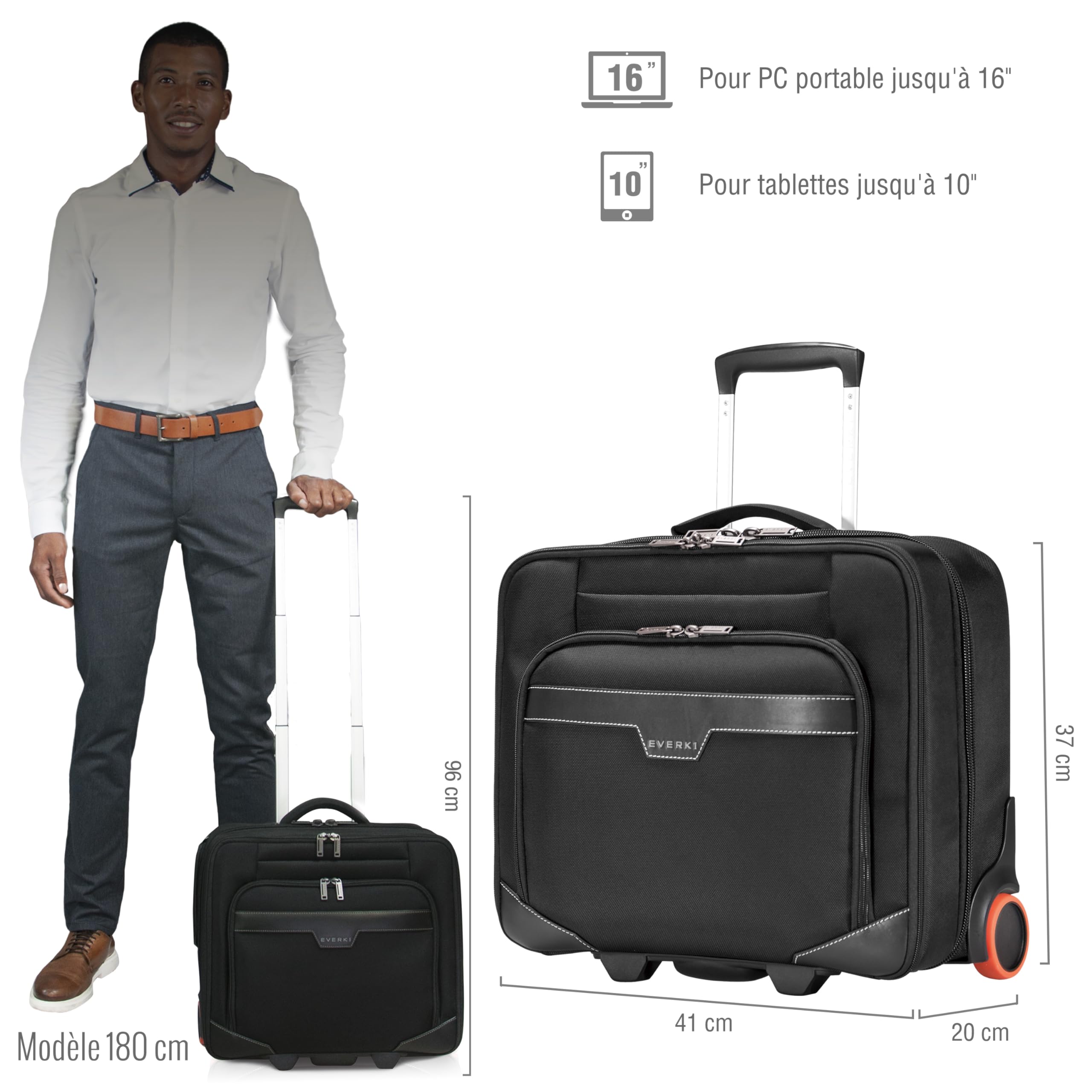 Everki Journey EKB440 trolley 16" noir 27L