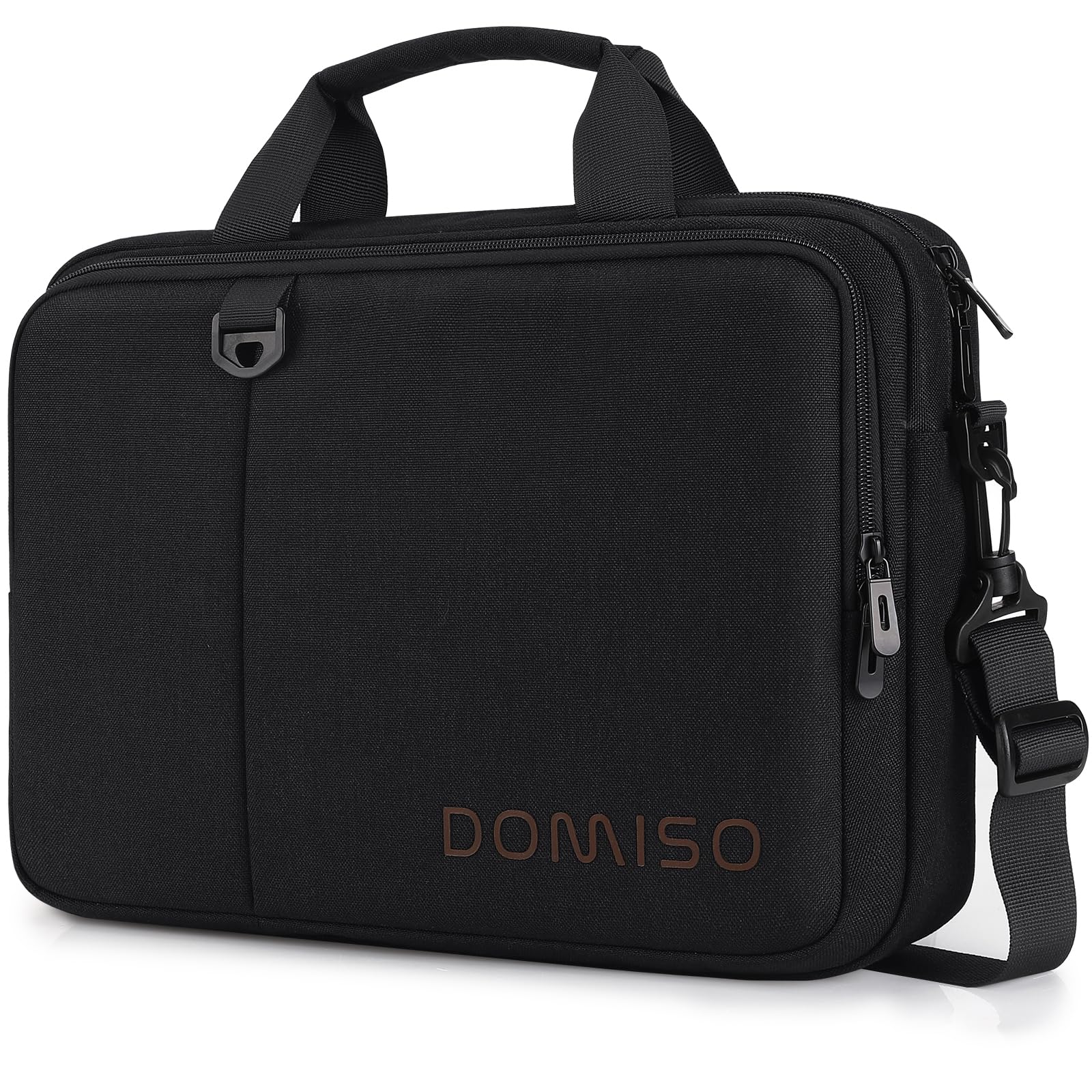 DOMISO 15,6 pouces sacoche ordinateur noire bandoulière