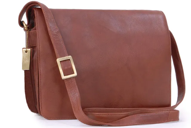 Visconti 754 Tess sac bandoulière femme cuir marron rabat