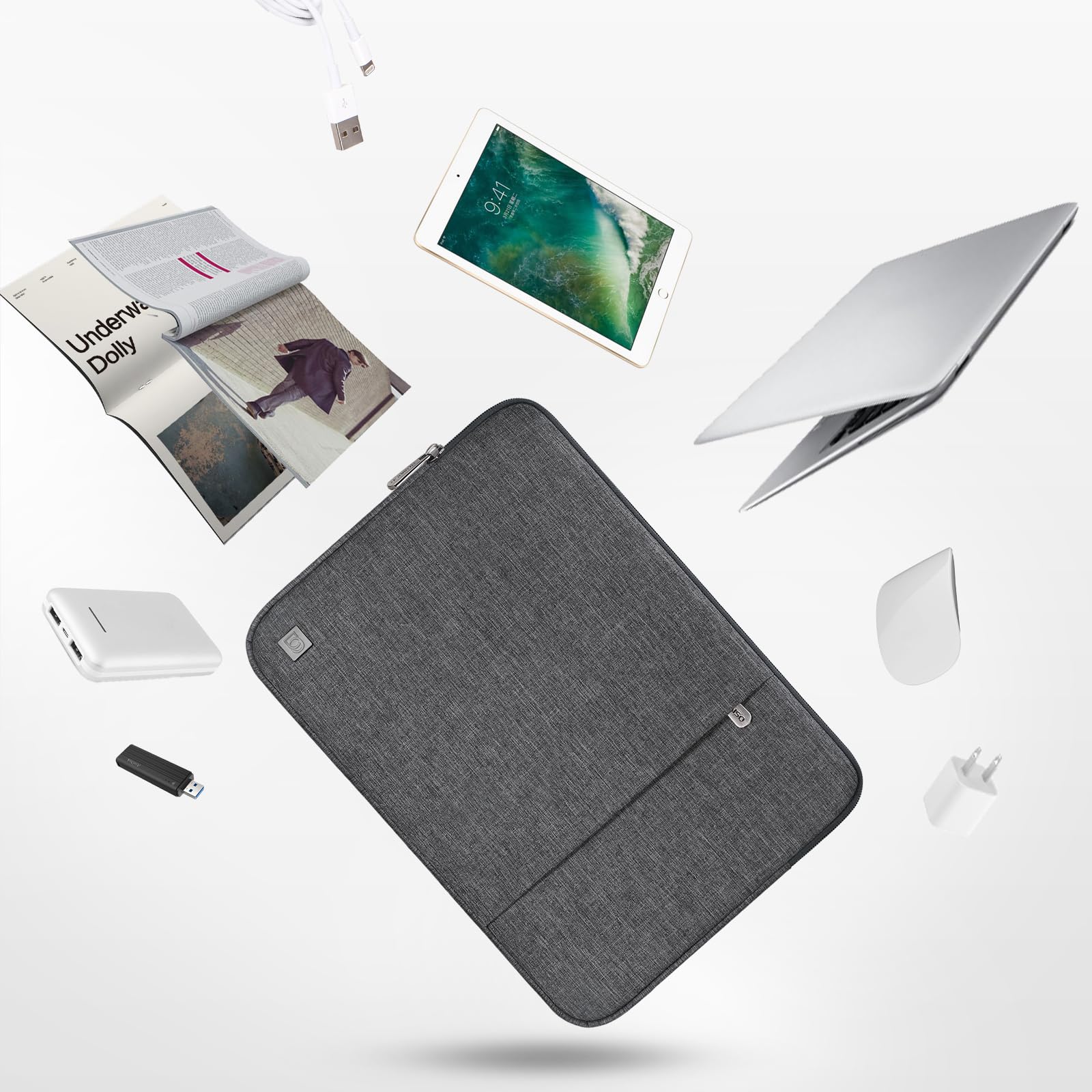 Domiso 17 pouces housse pc portable gris foncé 17,3"