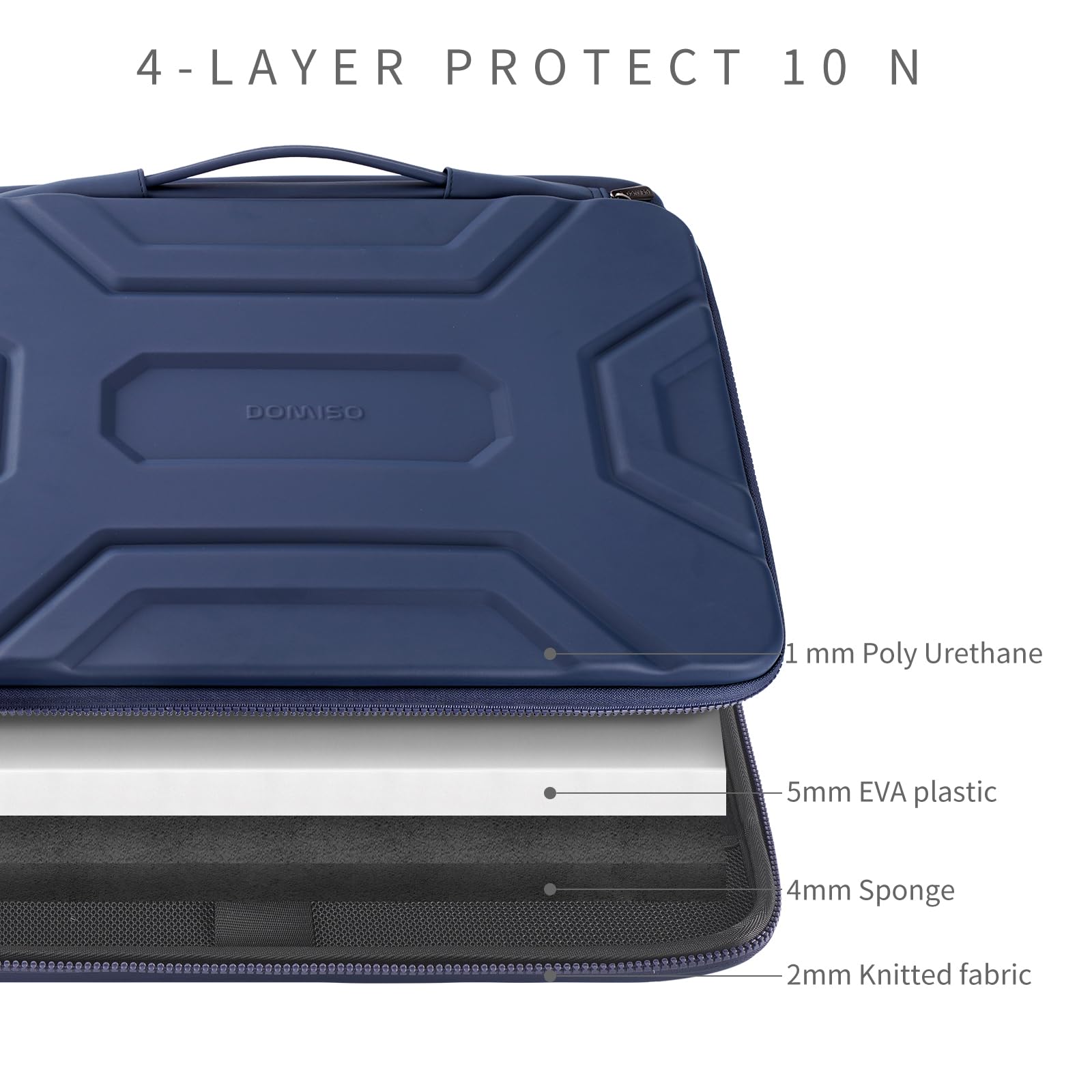 DOMISO EVA 15,6 pouces housse ordinateur portable bleu foncé