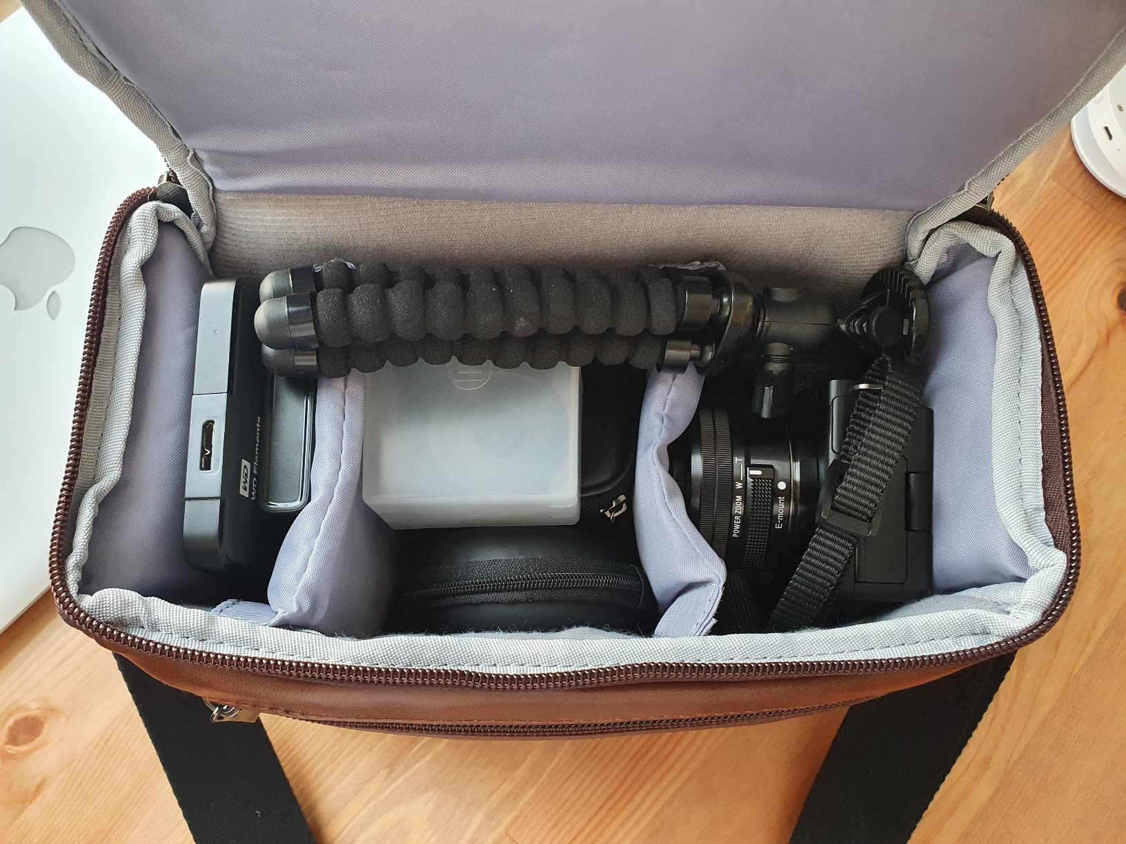 Domiso sac bandoulière photo reflex vin compact