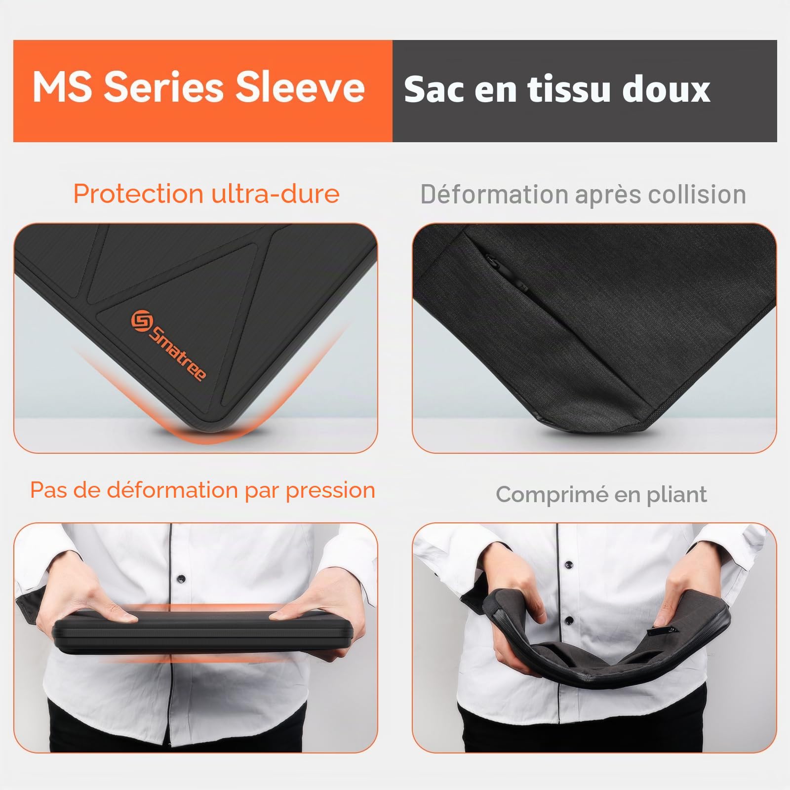 Smatree MS89 housse rigide 16 pouces noir Samsung