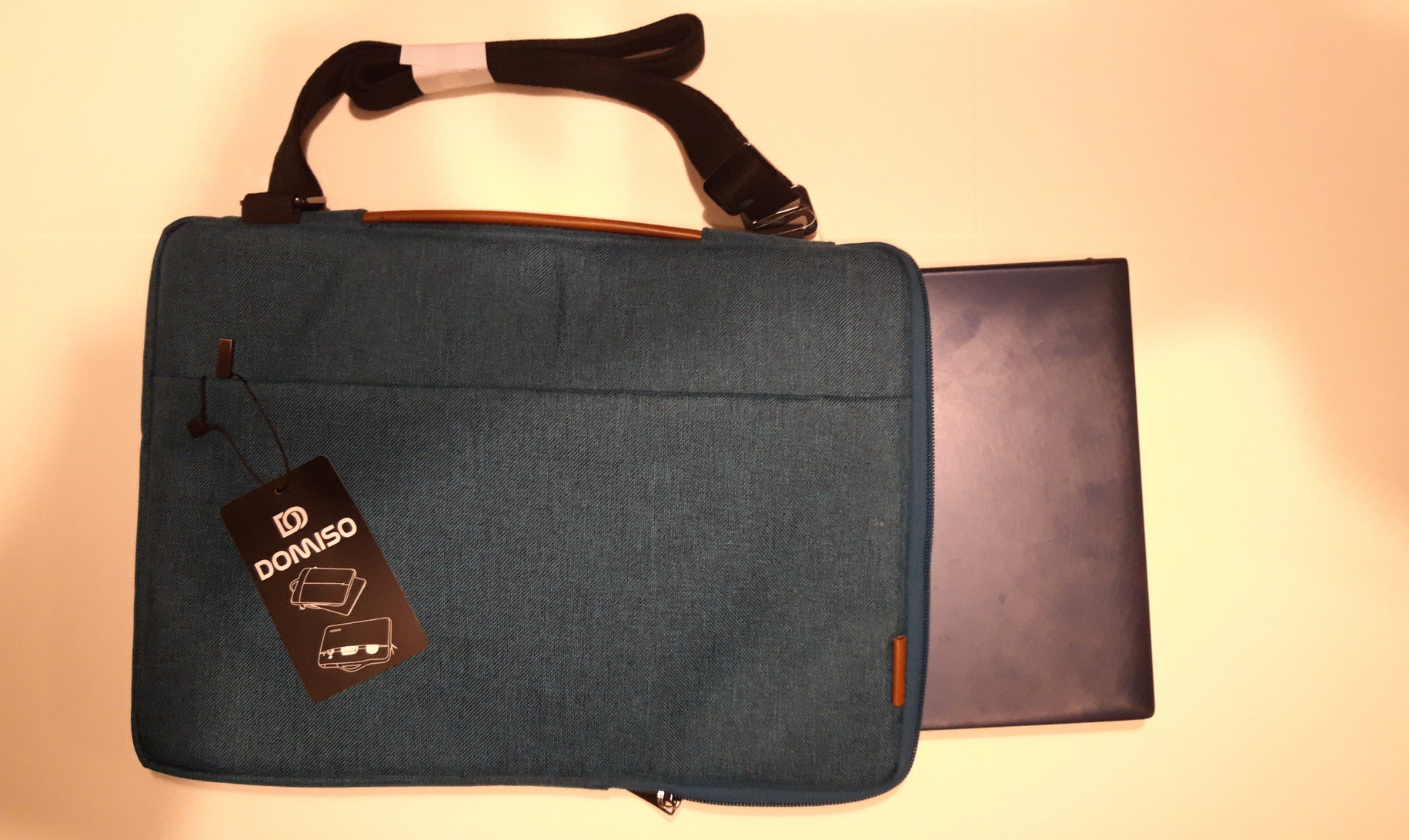 DOMISO 14 pouces housse ordinateur turquoise + mini pochette