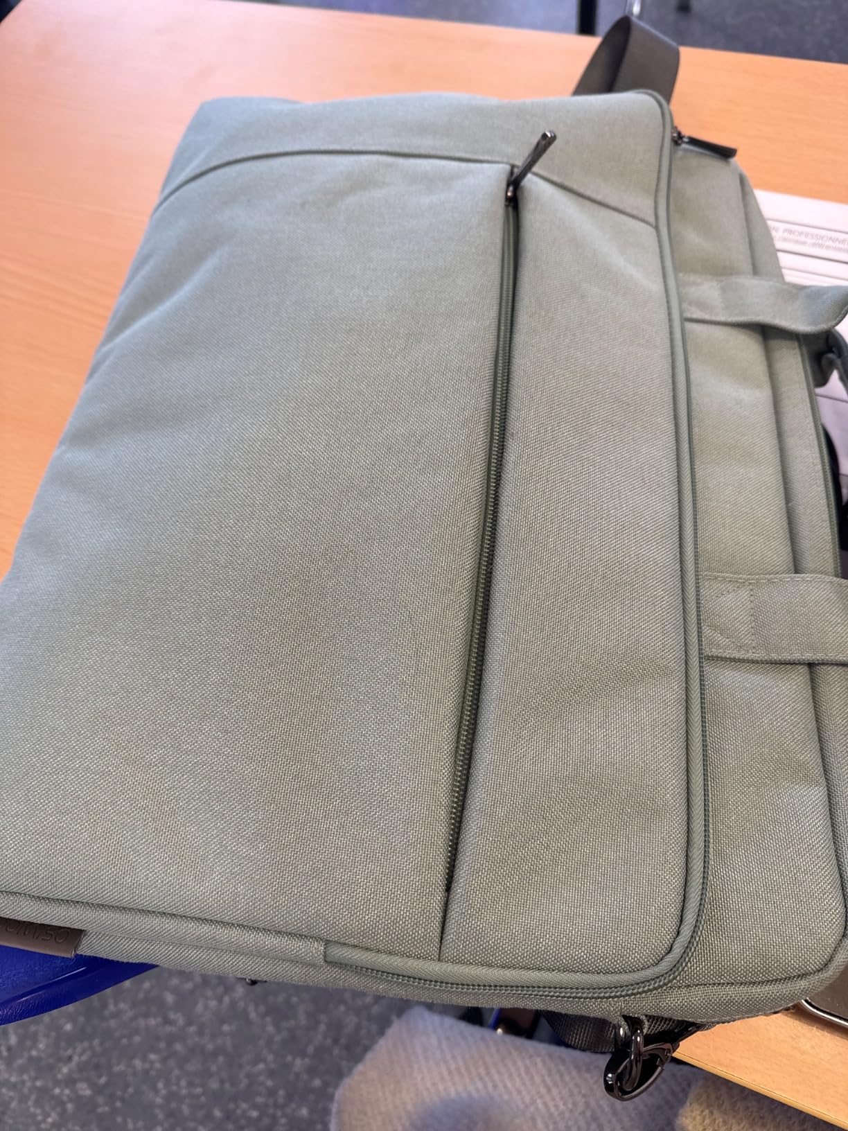 Domiso sacoche ordinateur 17-17,3 pouces vert sauge poches
