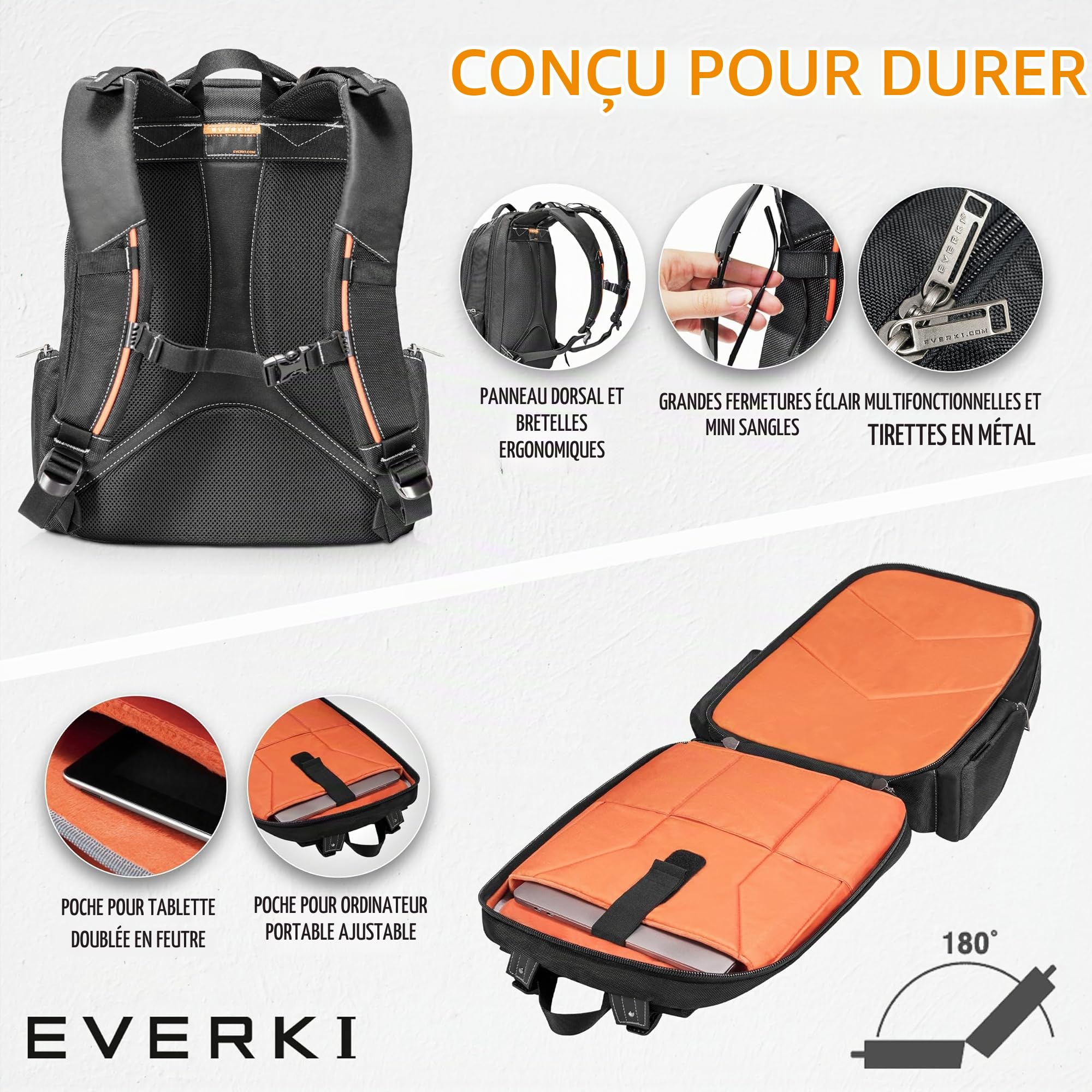Everki Flight EKP119 sac à dos business 16 pouces 28,5L noir