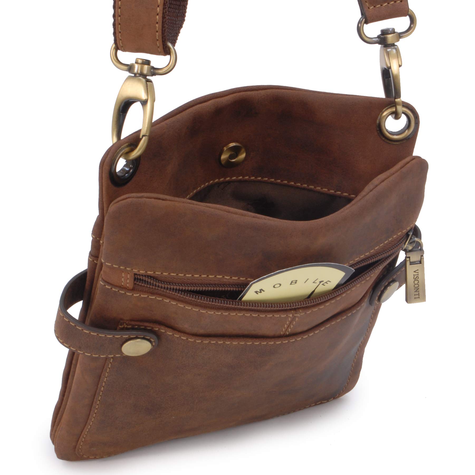 Visconti 18511 NEO sac bandoulière cuir tanne
