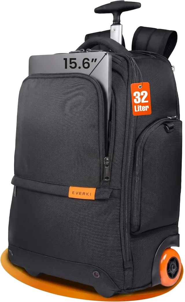Everki Atlas Wheeled 123 sac à dos trolley 32L noir roulettes
