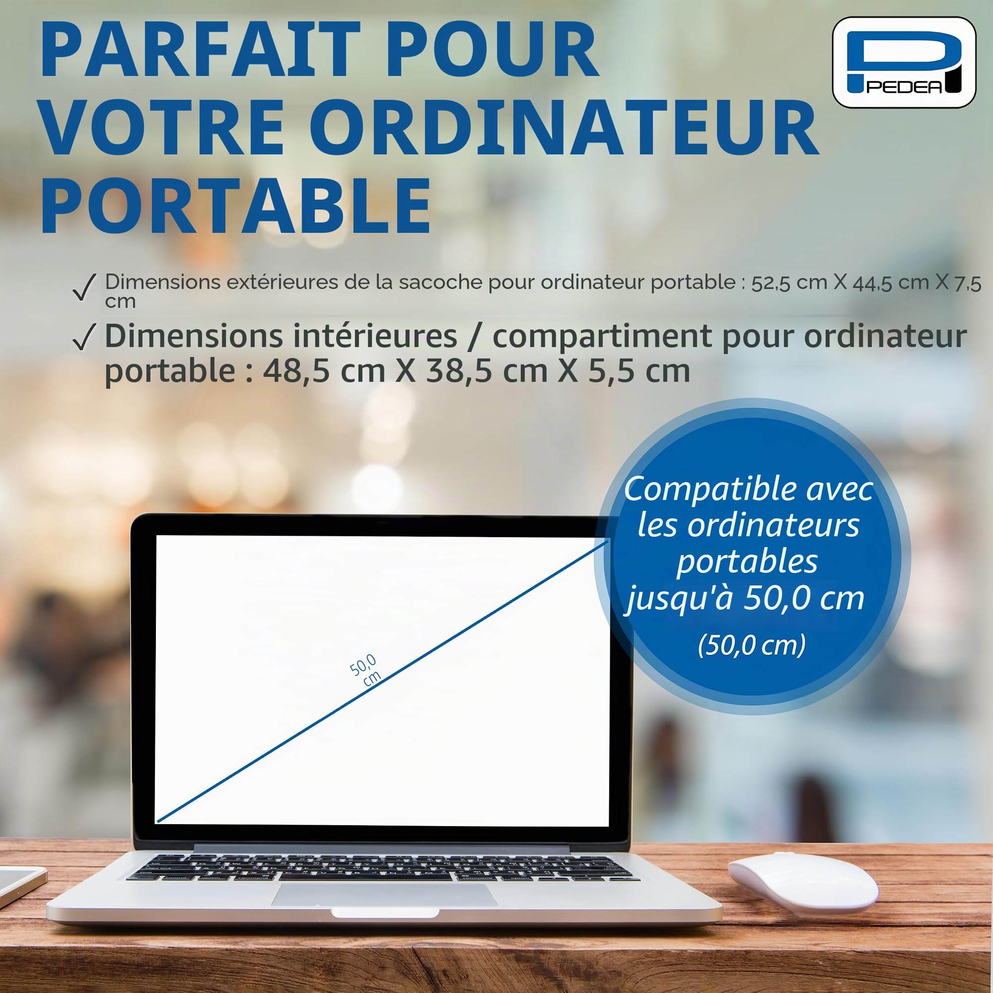 Pedea Trendline housse pc 20,1" noir bandoulière