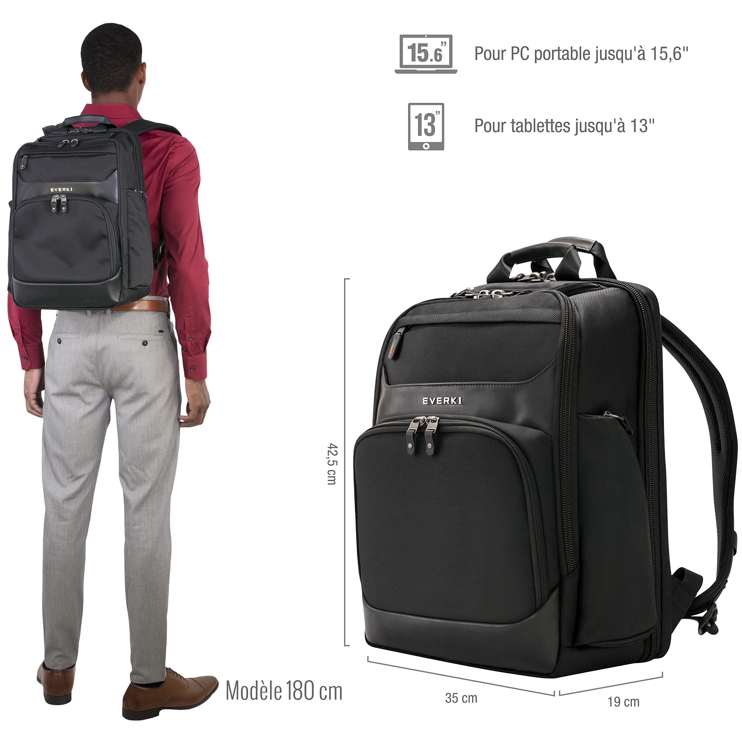 Everki Onyx EKP132 sac à dos 15,6" noir 25 L