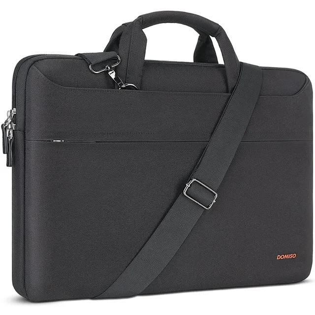 DOMISO housse 17 pouces bandoulière noire USB