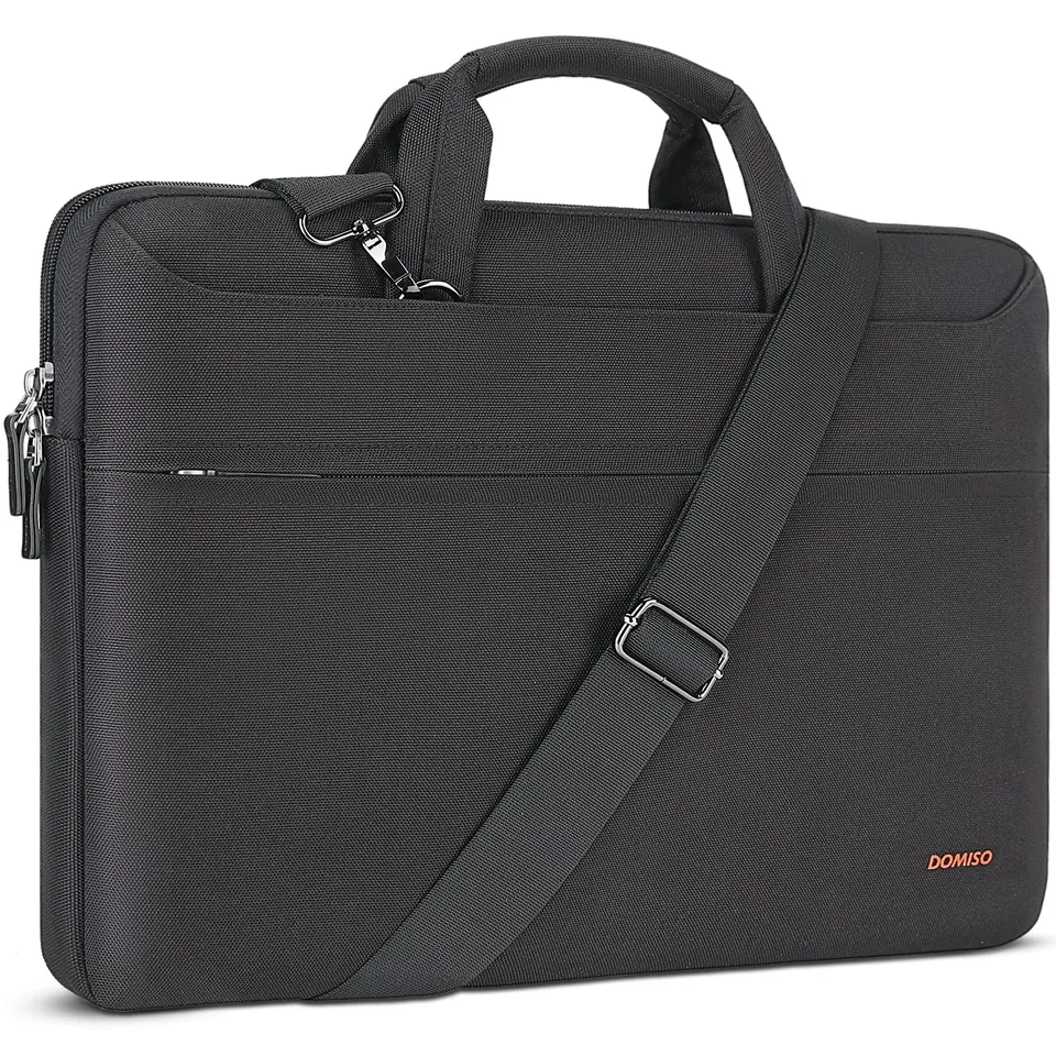 DOMISO housse 17 pouces bandoulière noire USB