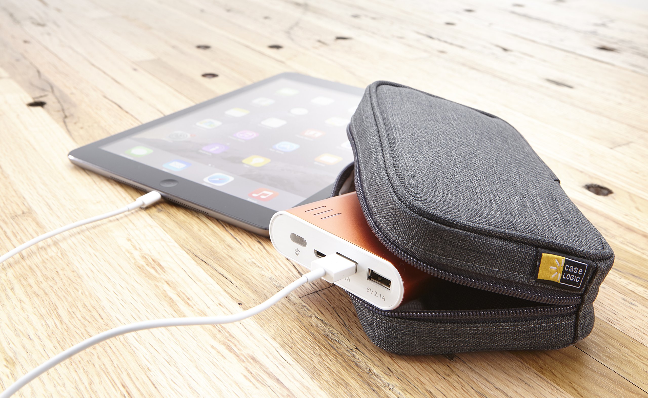 Case Logic étui accessoires nylon moyen gris organiseur