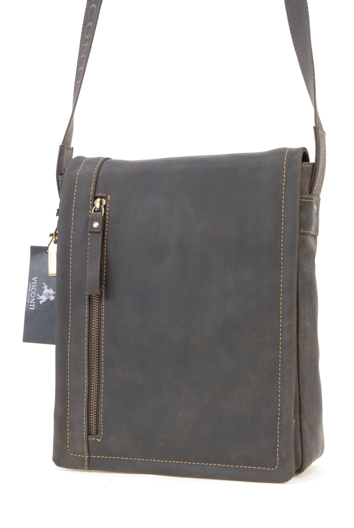 Visconti 16081 Tommy sac besace cuir marron foncé