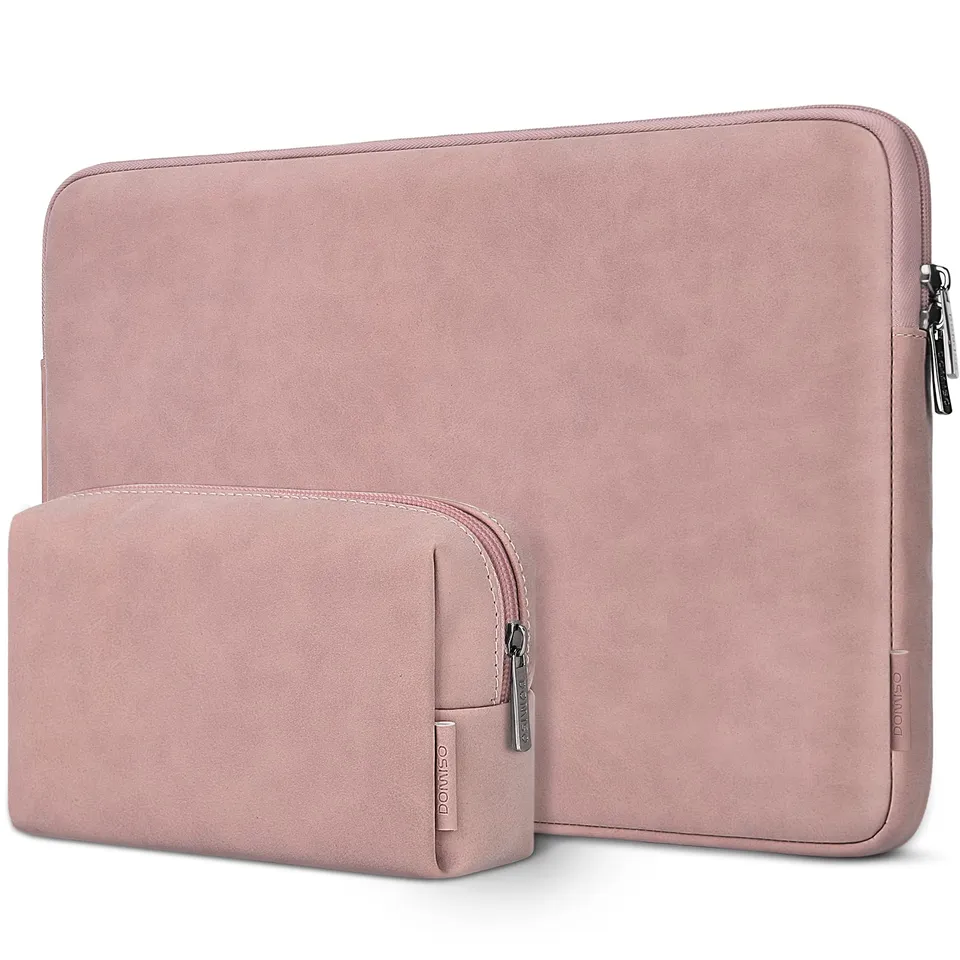 Domiso Housse PC 14 Pouces Rose Imperméable Légère