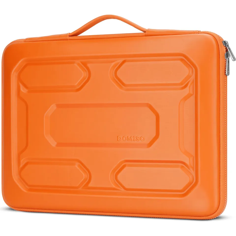DOMISO 17,3 Pouces Housse PC Portable EVA Orange Antichoc