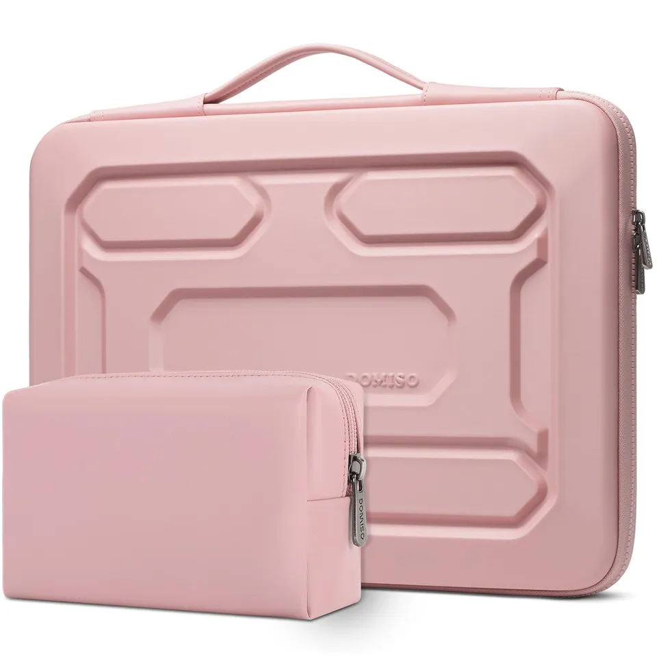 DOMISO Housse ordinateur portable 14 pouces rose antichoc