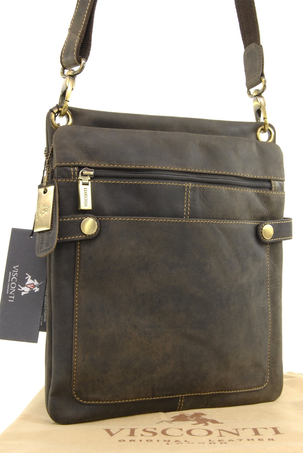 Visconti 18512 Neo sac bandoulière cuir messenger réglable